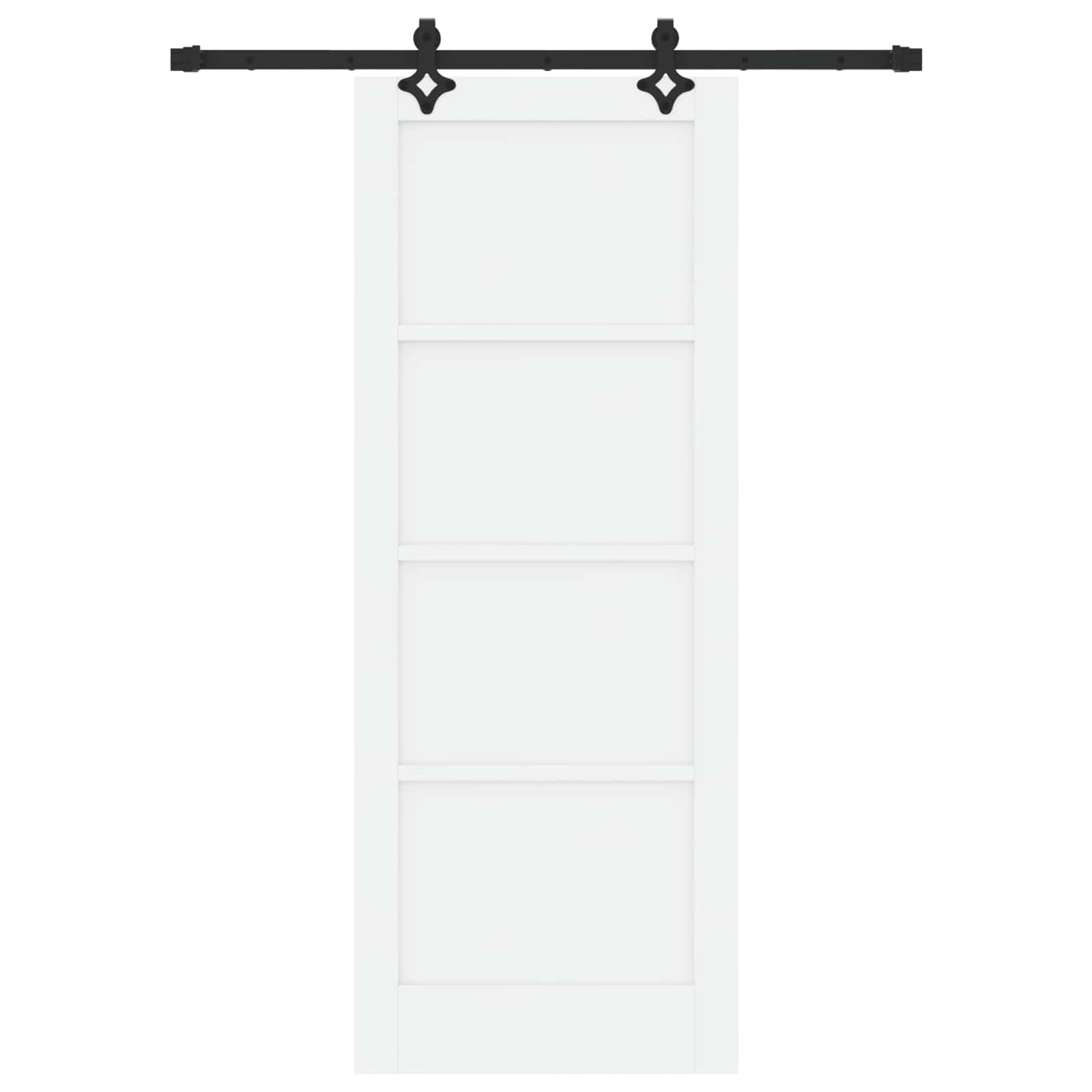 Drsna vrata ORKDAL 78 x 202 cm Inženirski les Bela in črna