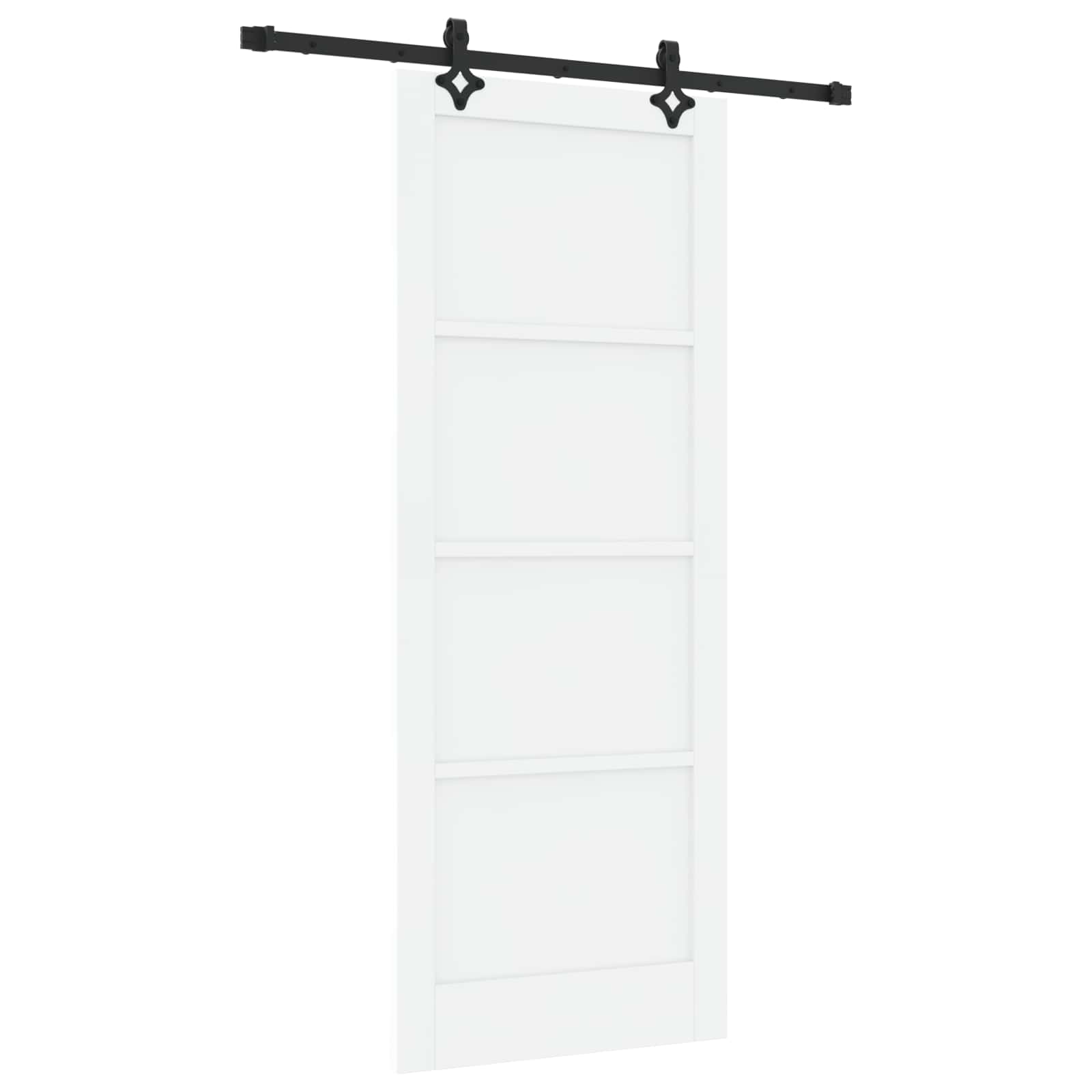 Drsna vrata ORKDAL 83 x 211 cm Inženirski les Bela in črna