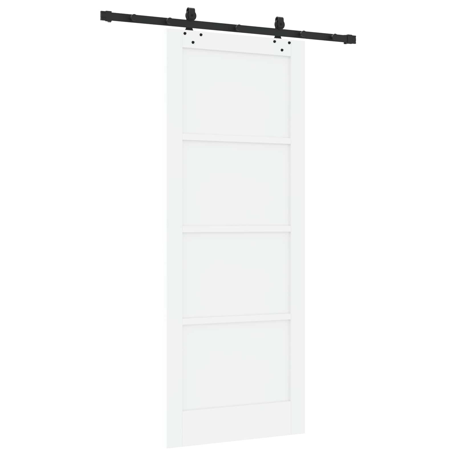 Drsna vrata ORKDAL 83 x 211 cm Inženirski les Bela in črna