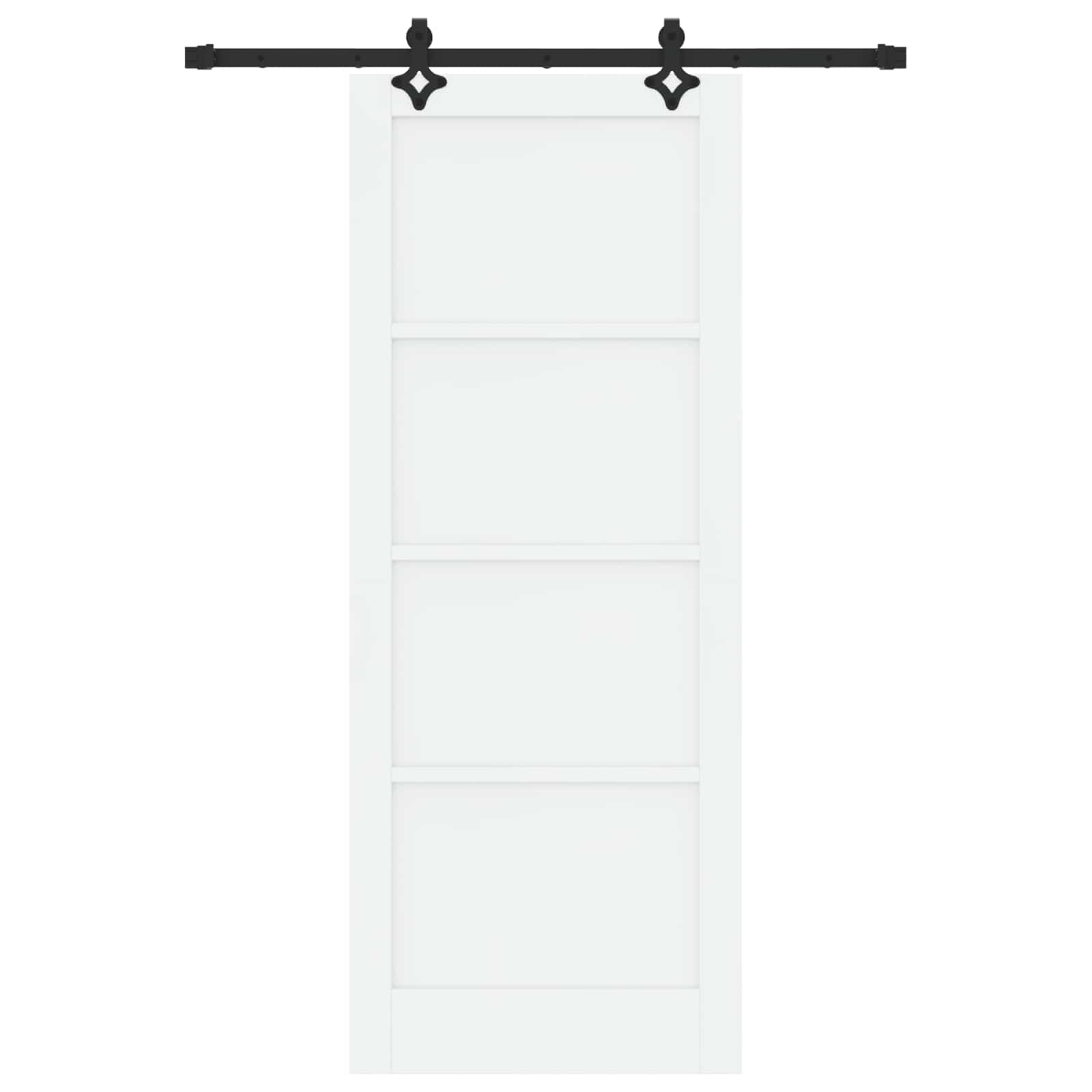 Drsna vrata ORKDAL 83 x 211 cm Inženirski les Bela in črna
