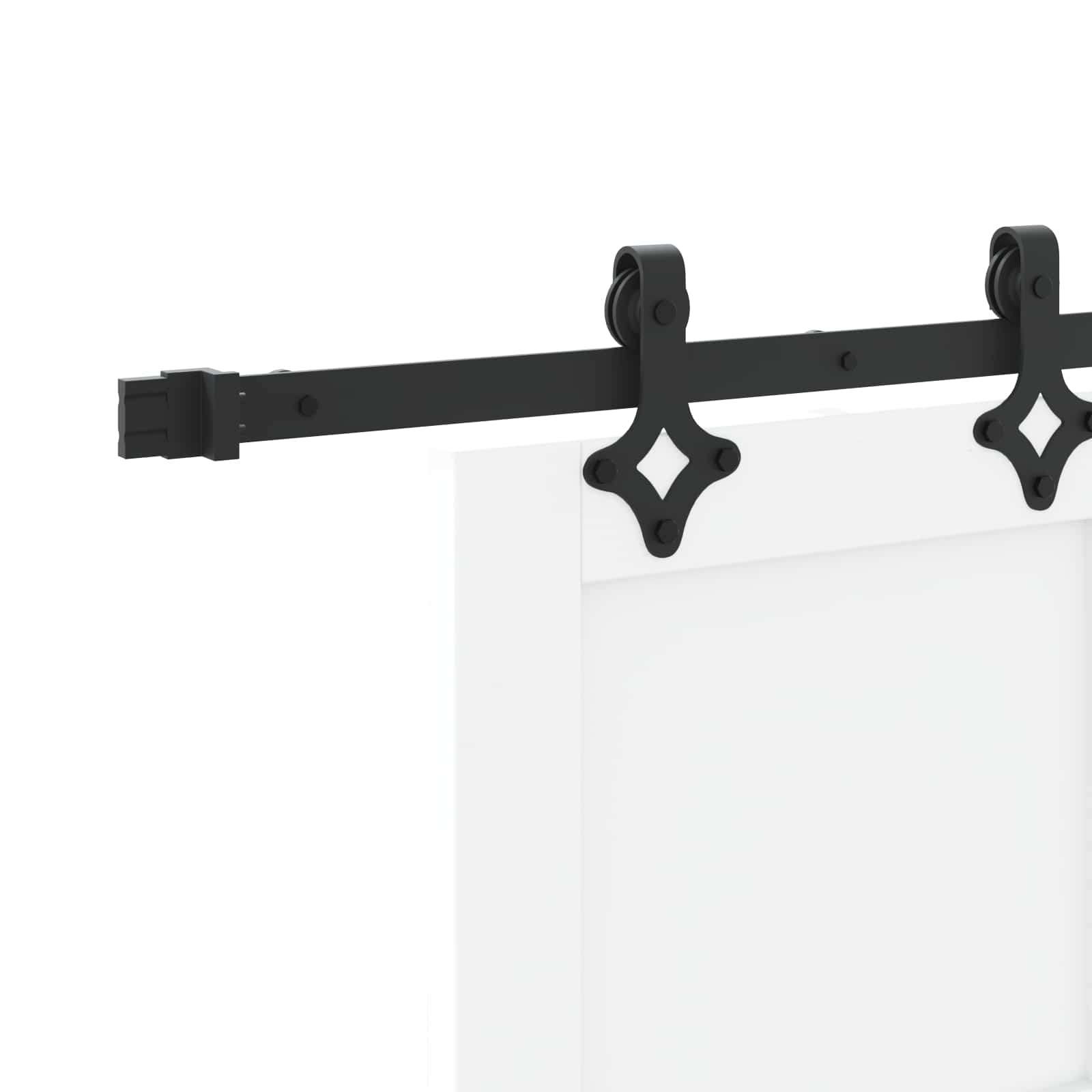 Drsna vrata ORKDAL 86 x 198,5 cm Inženirski les Bela in črna