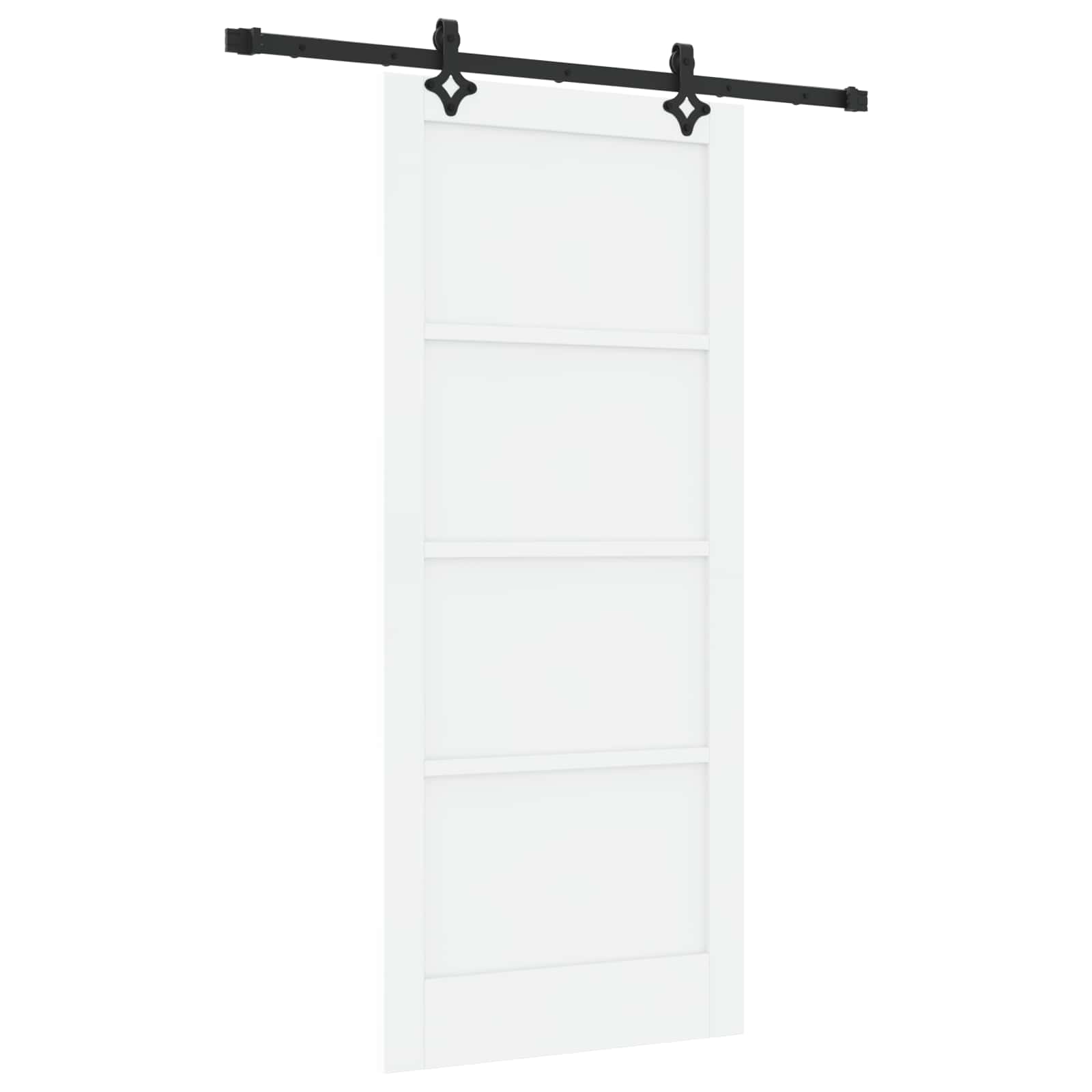 Drsna vrata ORKDAL 86 x 198,5 cm Inženirski les Bela in črna