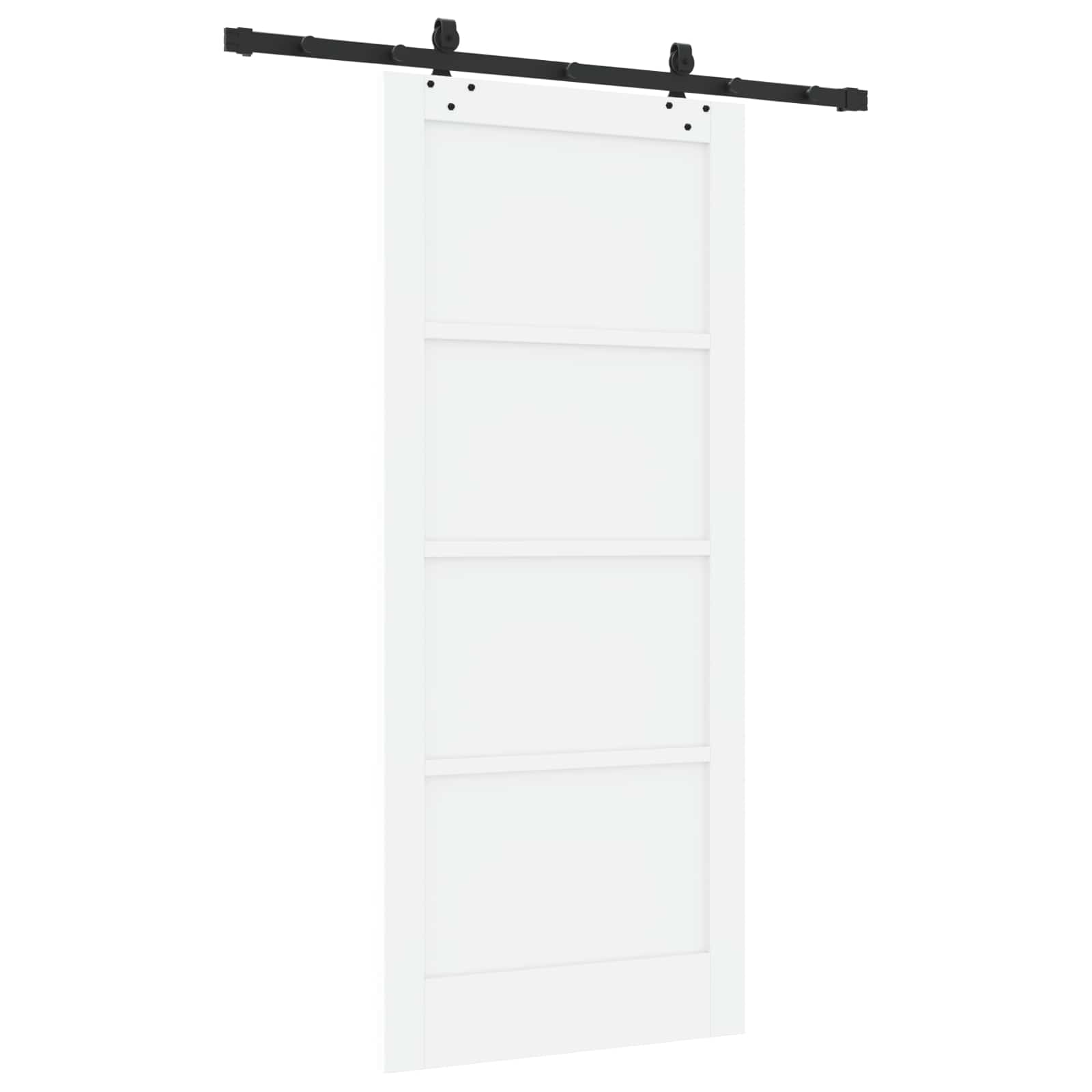 Drsna vrata ORKDAL 86 x 198,5 cm Inženirski les Bela in črna
