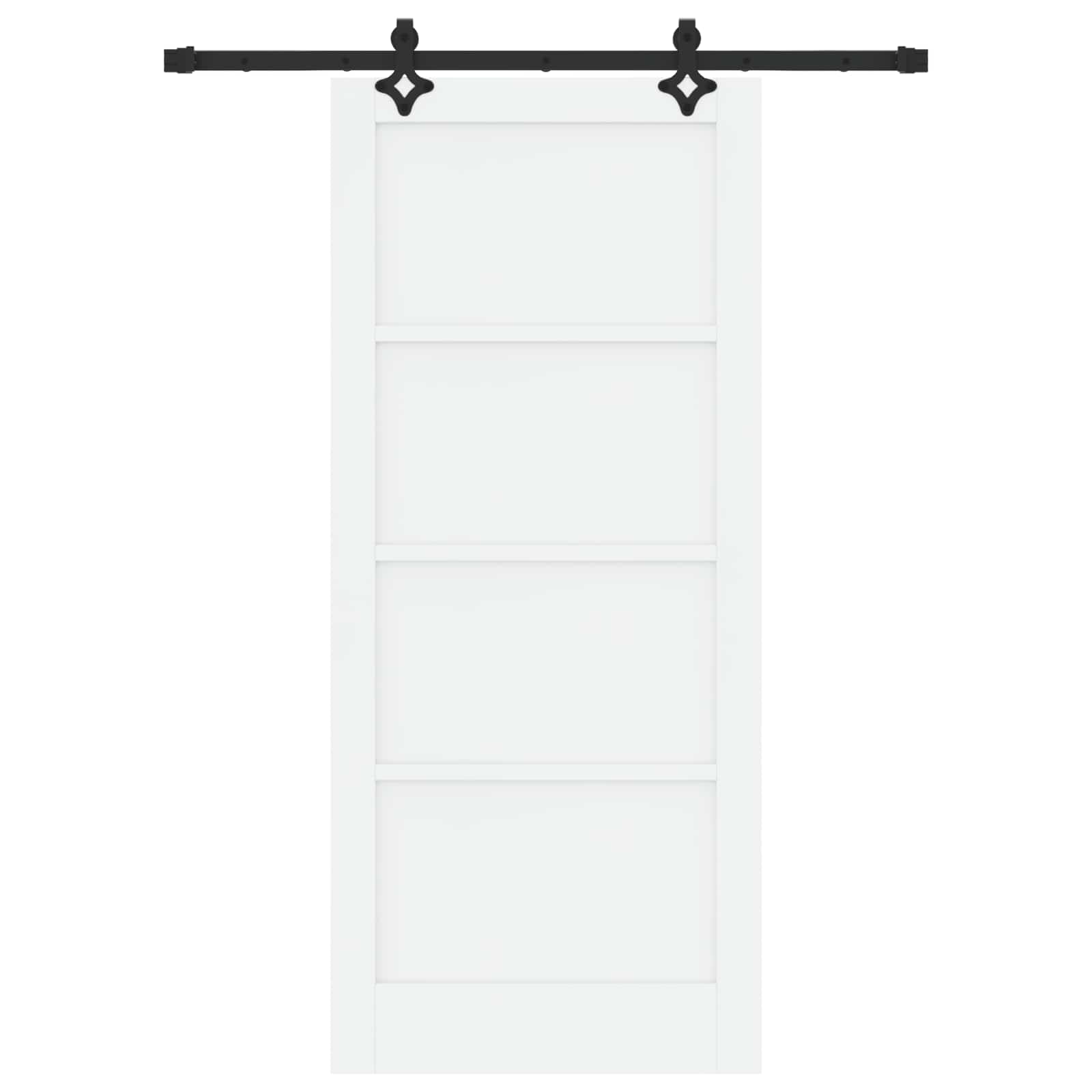 Drsna vrata ORKDAL 86 x 198,5 cm Inženirski les Bela in črna