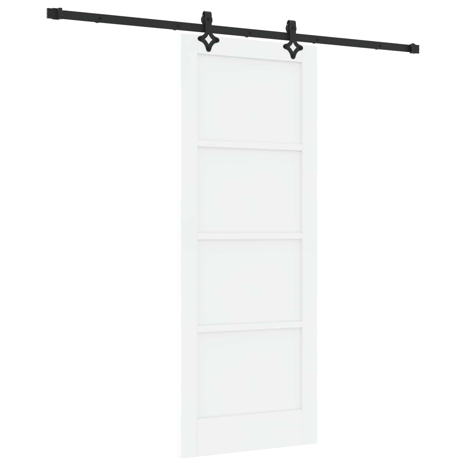 Drsna vrata ORKDAL 78 x 202 cm Inženirski les Bela in črna