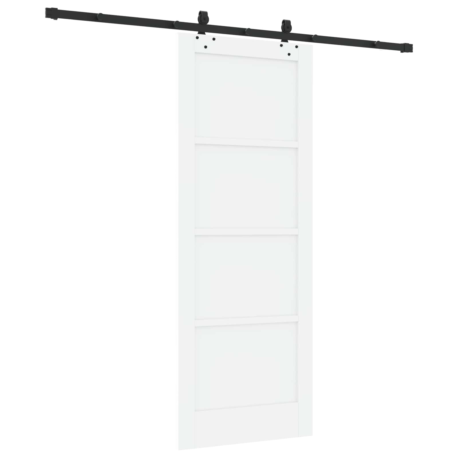 Drsna vrata ORKDAL 78 x 202 cm Inženirski les Bela in črna