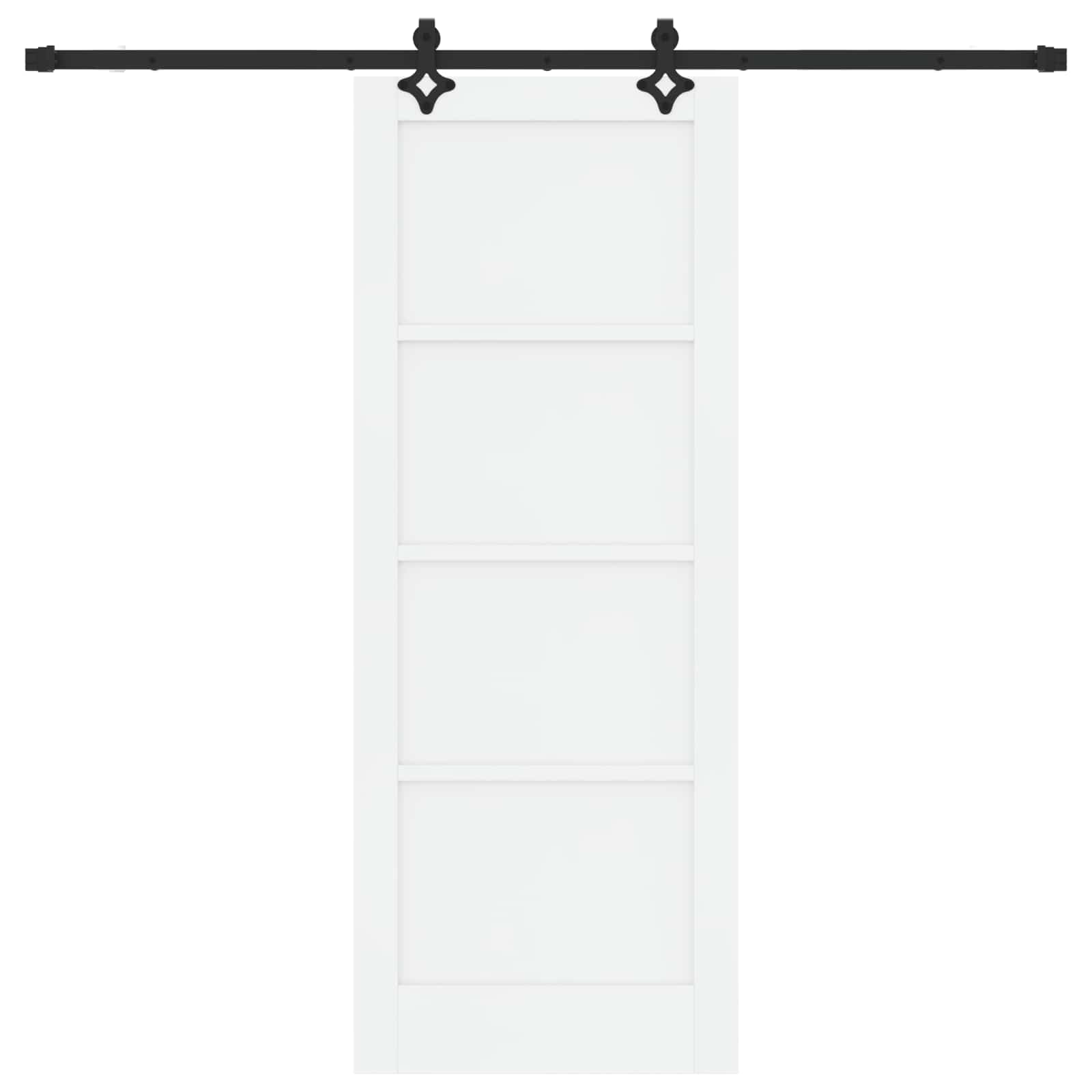Drsna vrata ORKDAL 78 x 202 cm Inženirski les Bela in črna