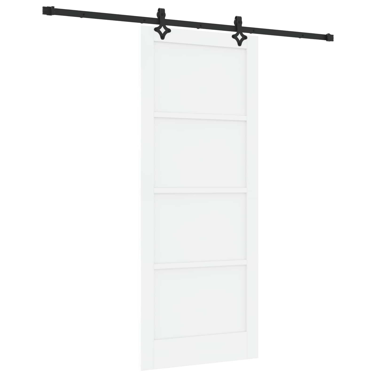 Drsna vrata ORKDAL 86 x 211 cm Inženirski les Bela in črna