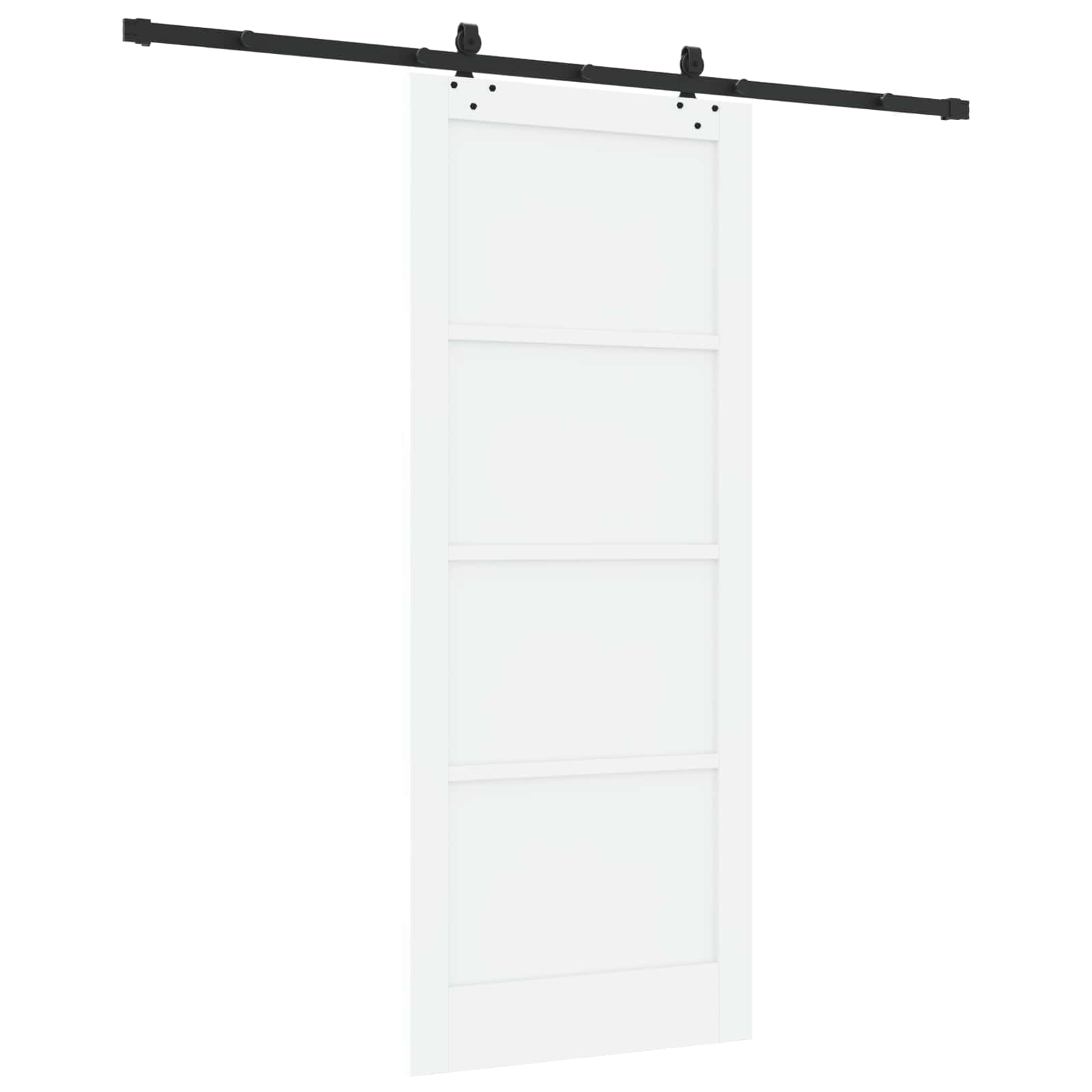 Drsna vrata ORKDAL 86 x 211 cm Inženirski les Bela in črna