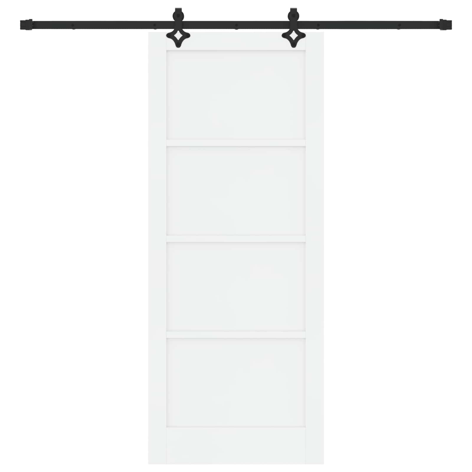 Drsna vrata ORKDAL 86 x 211 cm Inženirski les Bela in črna