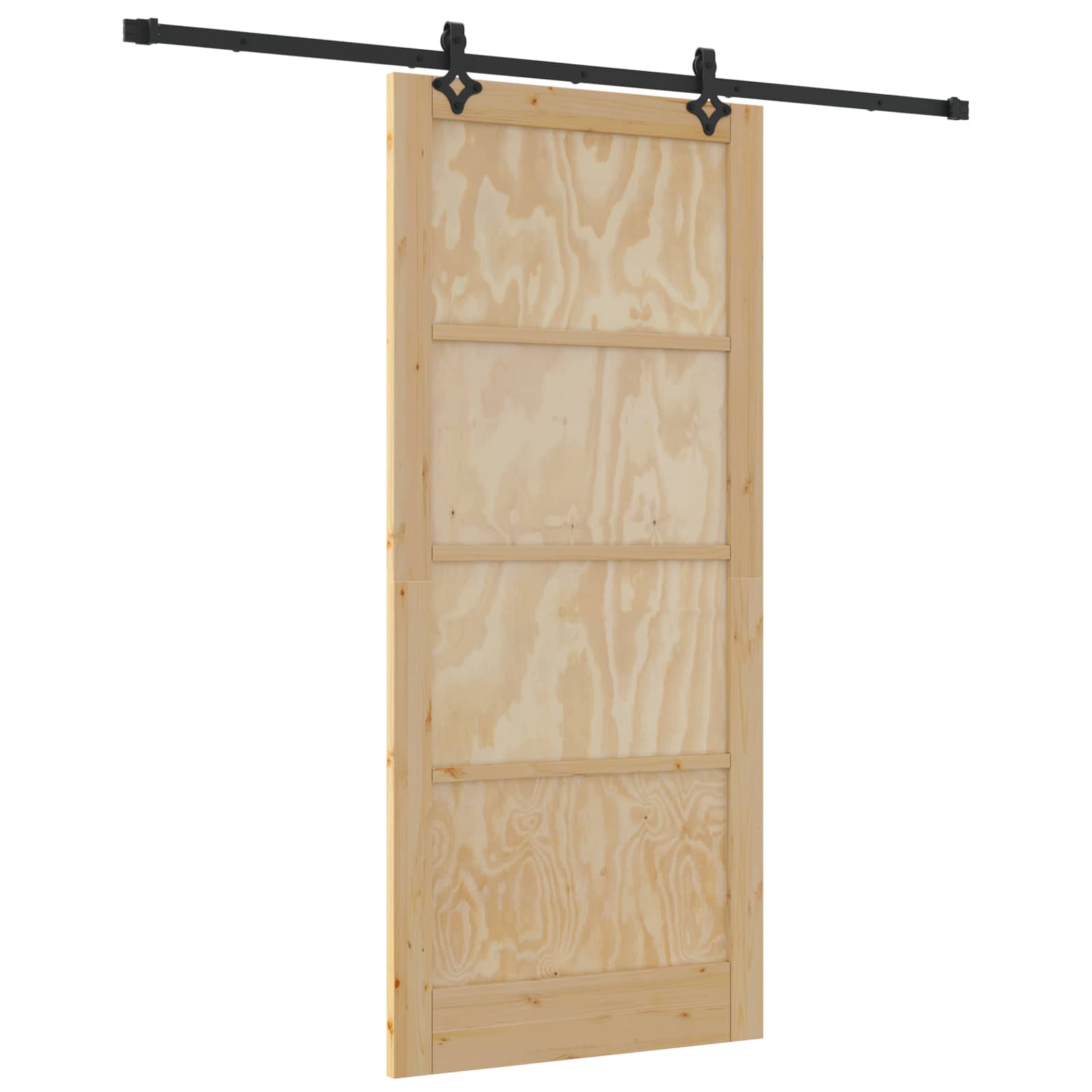 Drsna vrata ORKDAL 93 x 211 cm Inženirski les Naravna in črna