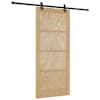 vidaXL Libisev uks ORKDAL 93 x 211 cm Tehispuit Naturaalne ja must