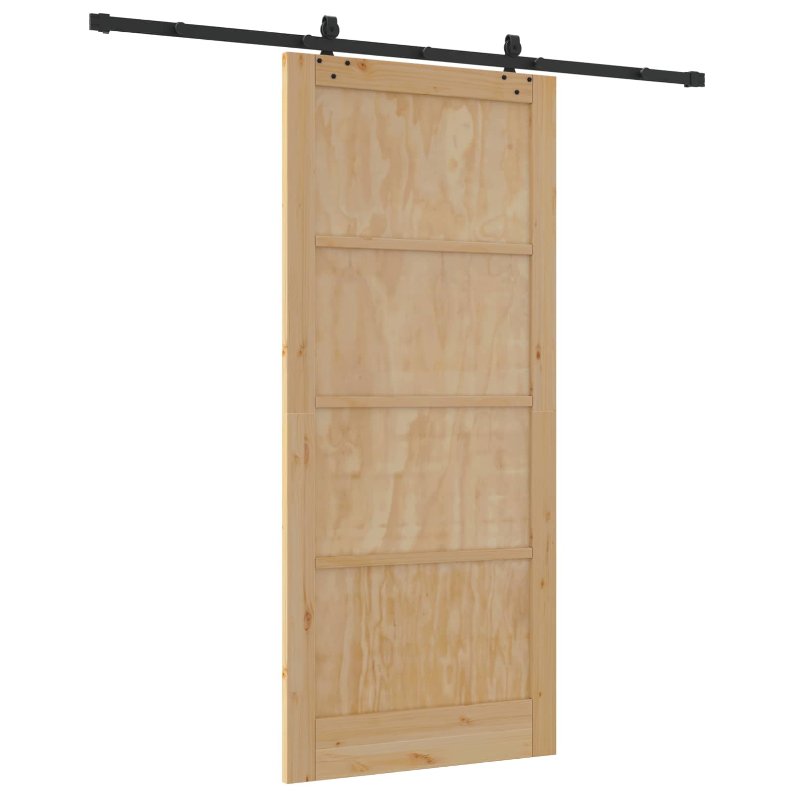 Drsna vrata ORKDAL 93 x 211 cm Inženirski les Naravna in črna