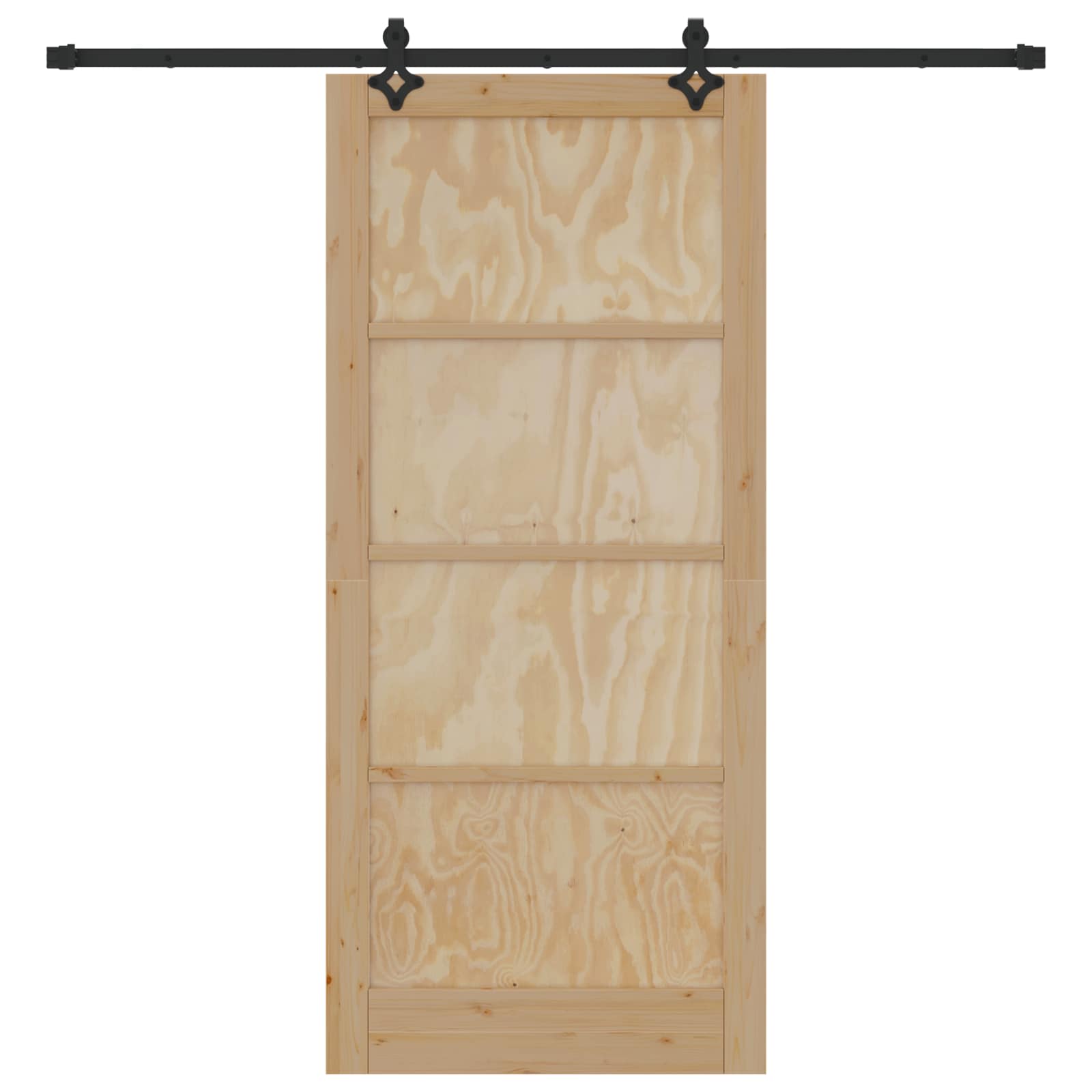 Drsna vrata ORKDAL 93 x 211 cm Inženirski les Naravna in črna