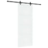 vidaXL Libisev uks ORKDAL 93 x 232 cm Tehispuit Valge ja must