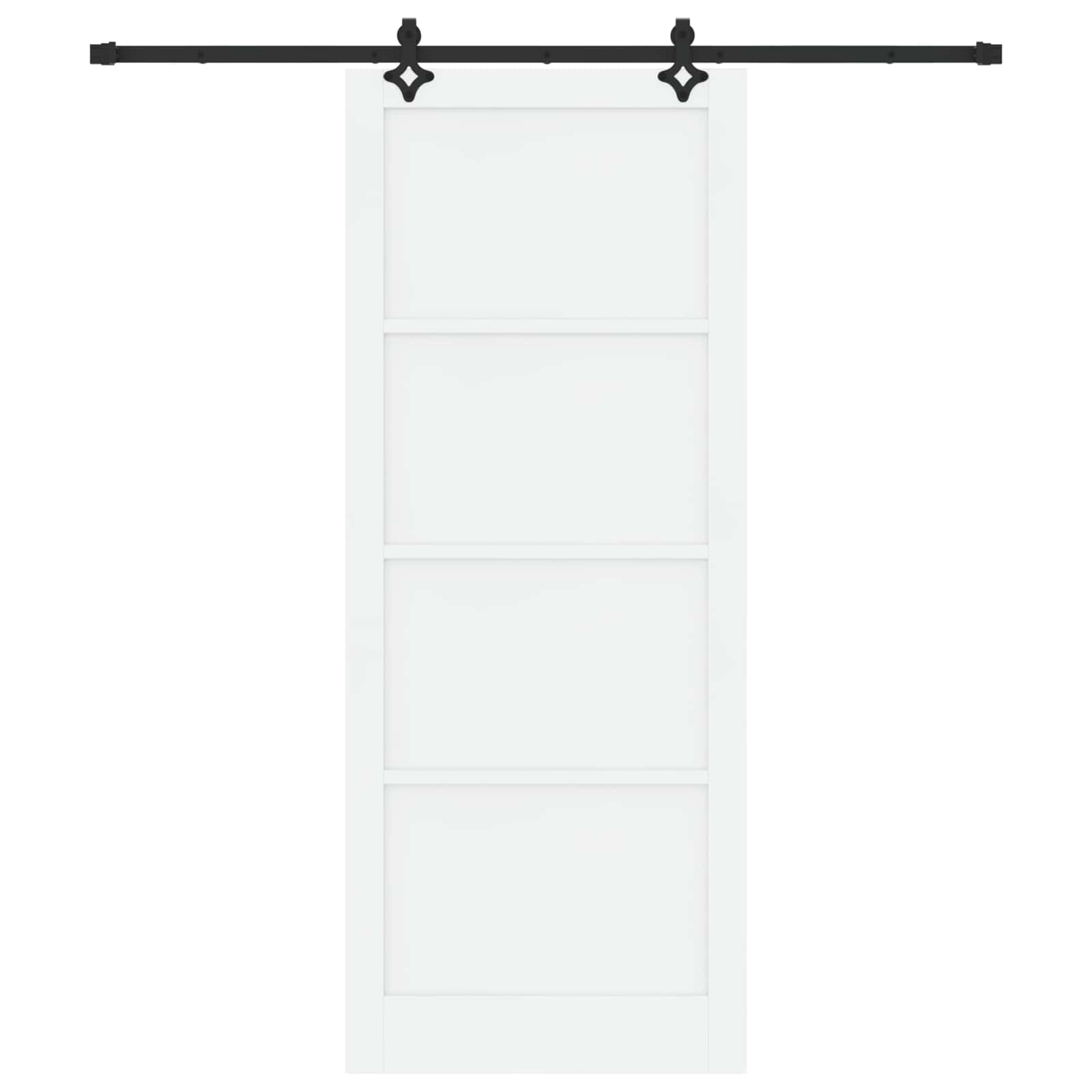 Drsna vrata ORKDAL 93 x 232 cm Inženirski les Bela in črna