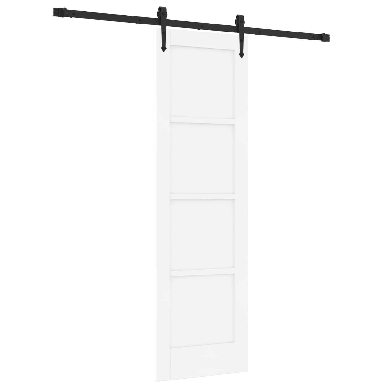 Drsna vrata ORKDAL 61 x 198,5 cm Inženirski les Bela in črna