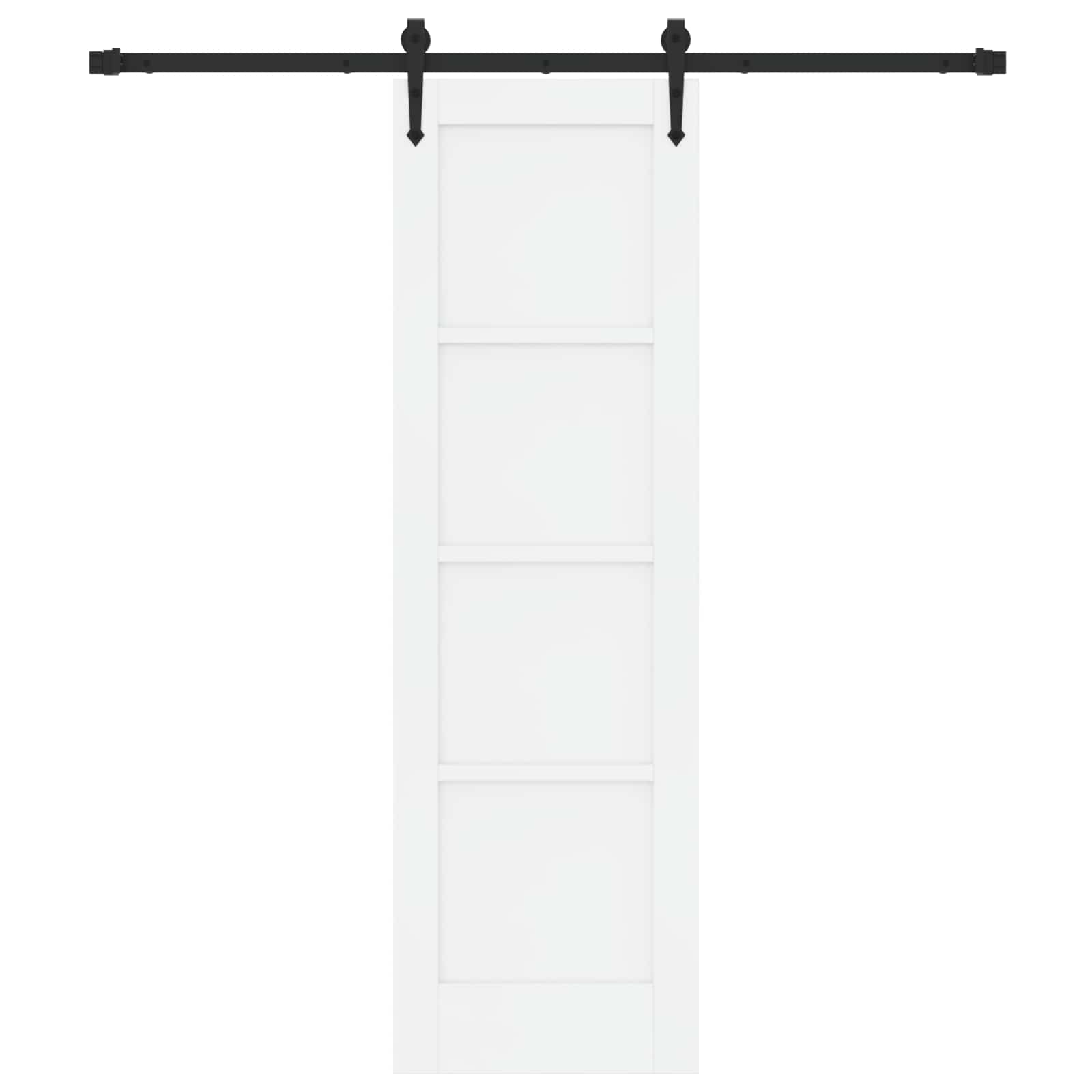 Drsna vrata ORKDAL 61 x 198,5 cm Inženirski les Bela in črna