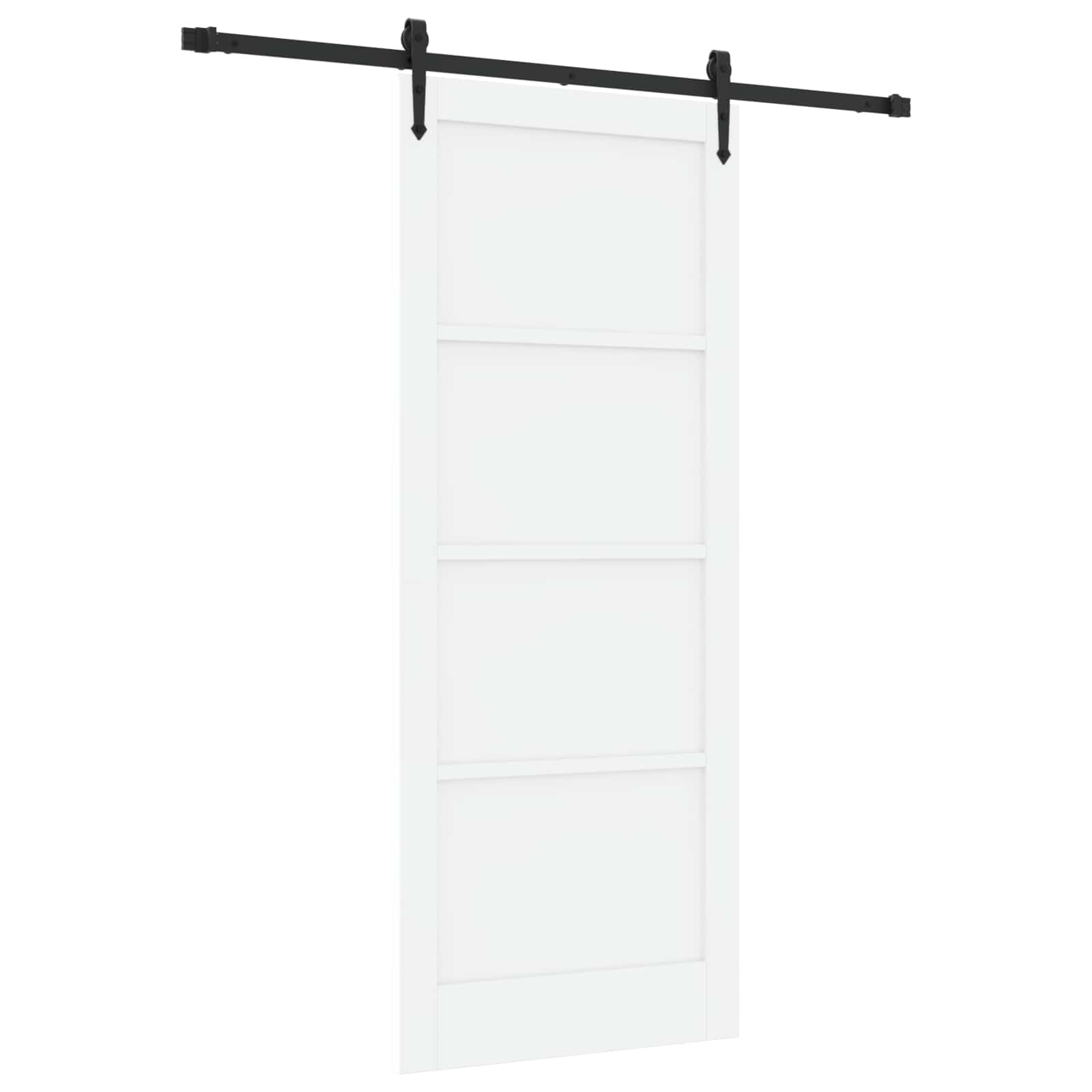 Drsna vrata ORKDAL 86 x 211 cm Inženirski les Bela in črna