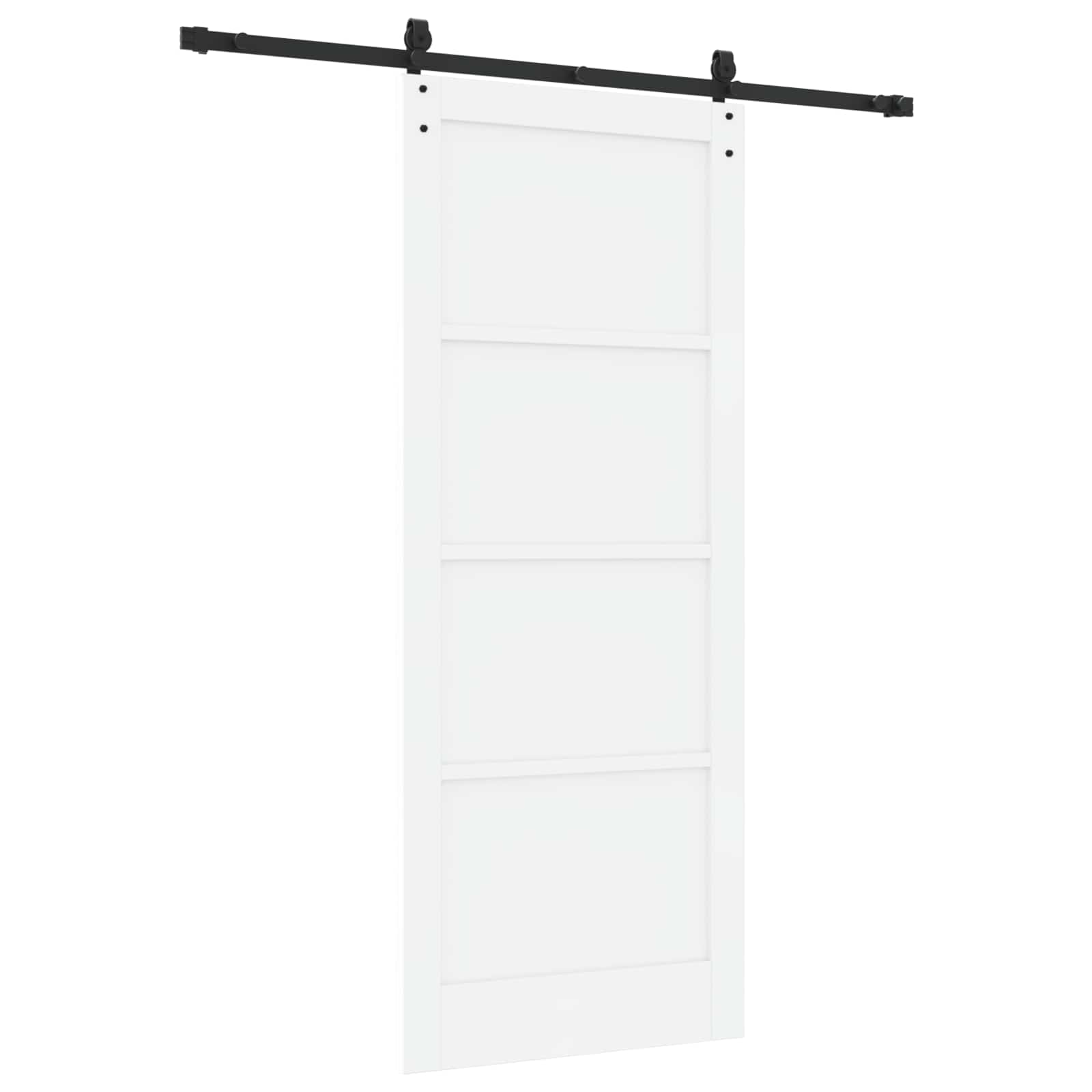 Drsna vrata ORKDAL 86 x 211 cm Inženirski les Bela in črna