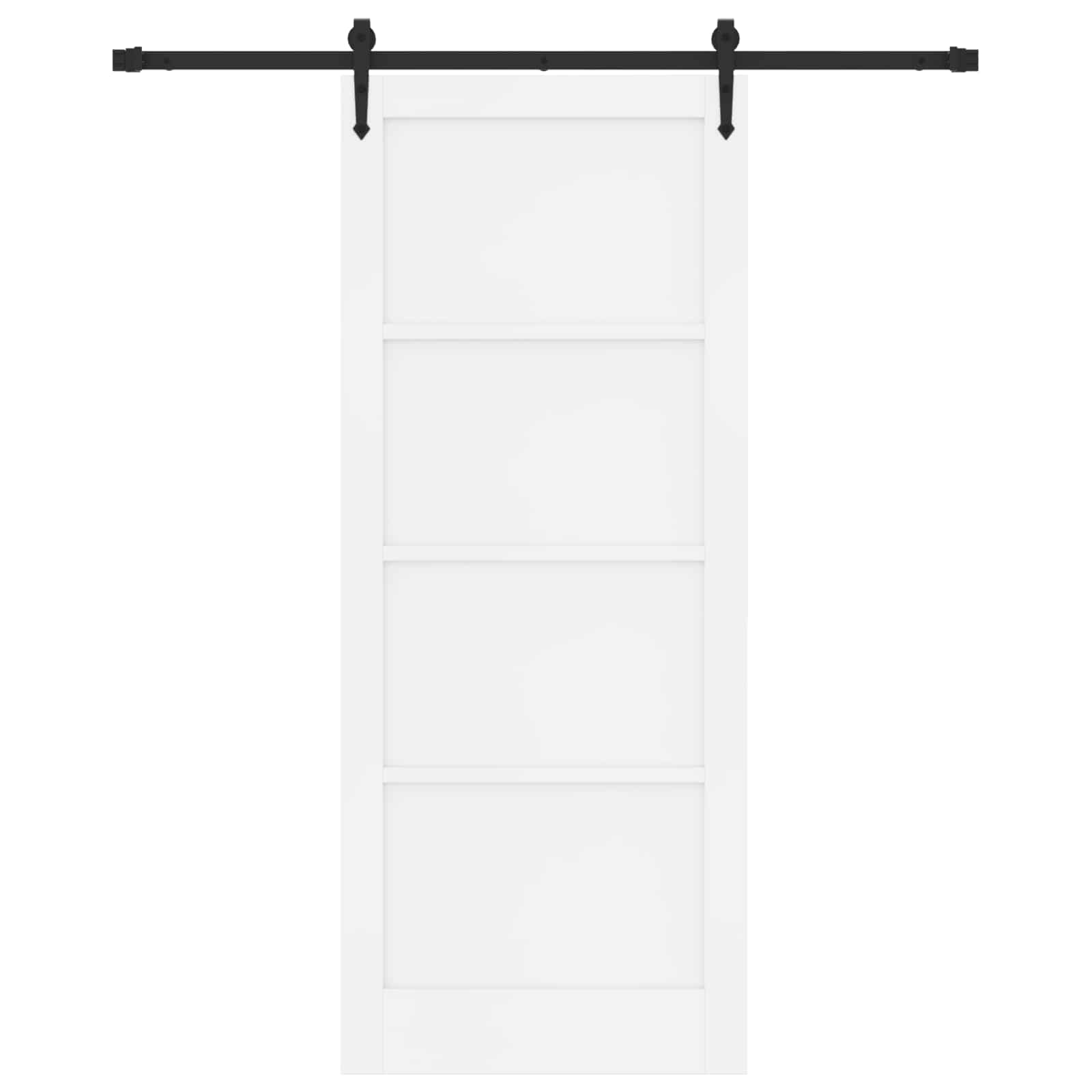 Drsna vrata ORKDAL 86 x 211 cm Inženirski les Bela in črna