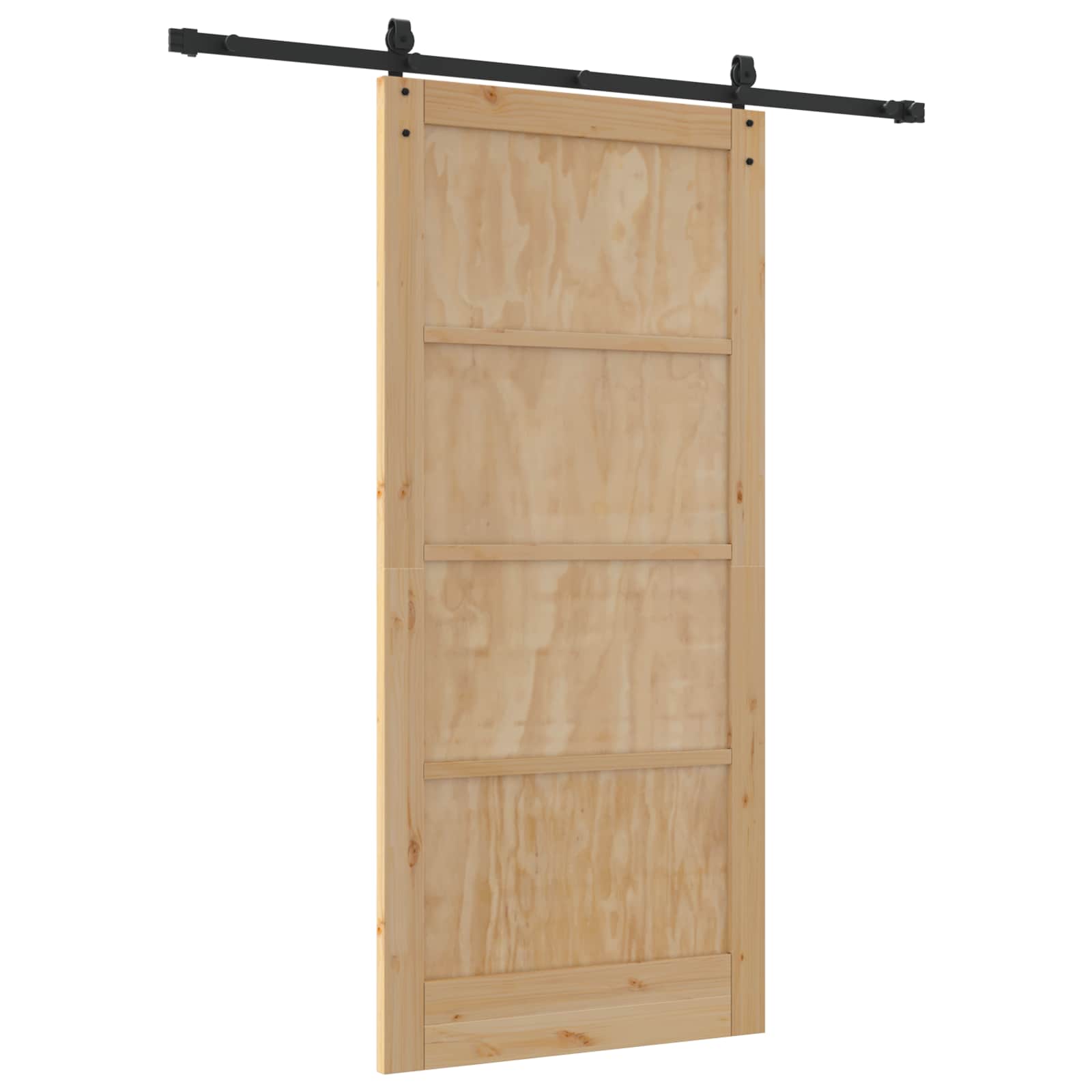 Drsna vrata ORKDAL 93 x 202 cm Inženirski les Naravna in črna