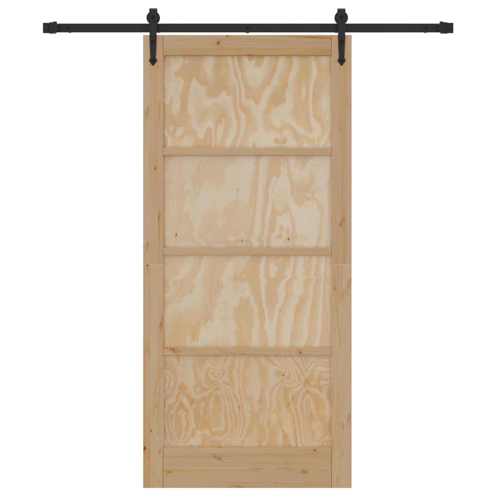 Drsna vrata ORKDAL 93 x 202 cm Inženirski les Naravna in črna