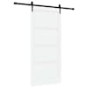 vidaXL Libisev uks ORKDAL 93 x 202 cm Tehispuit Valge ja must