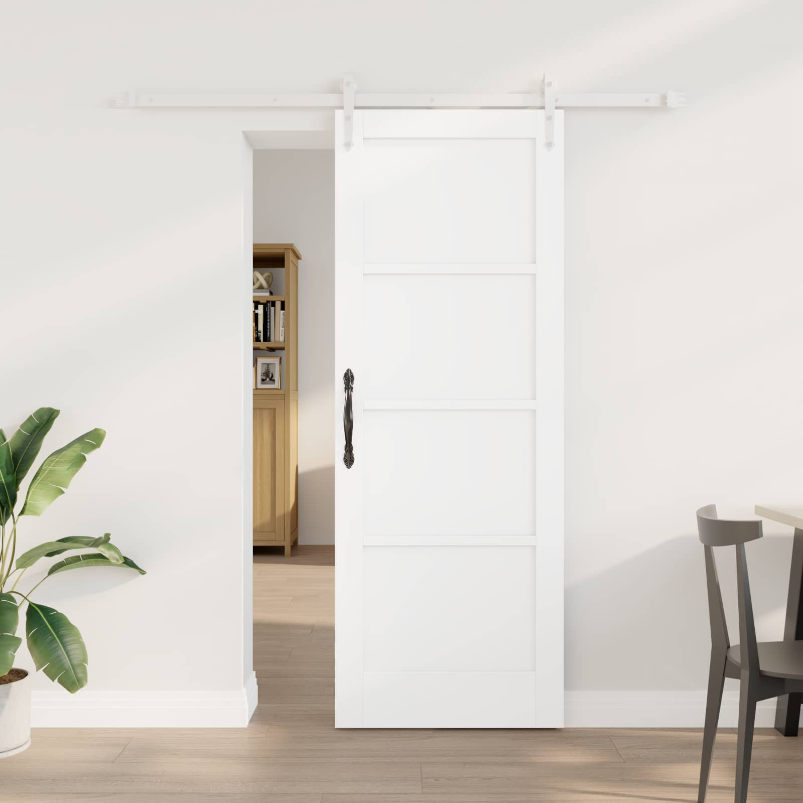 vidaXL Skydedør ORKDAL 73,5 x 198,5 cm Konstrueret træ Hvid