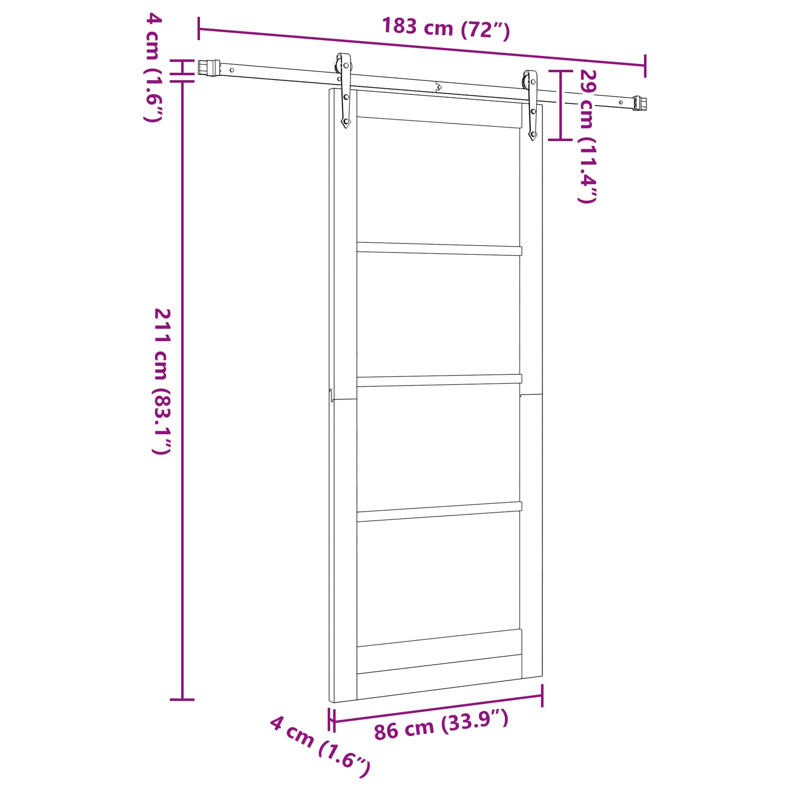 Drsna vrata ORKDAL 86 x 211 cm Inženirski les Bela