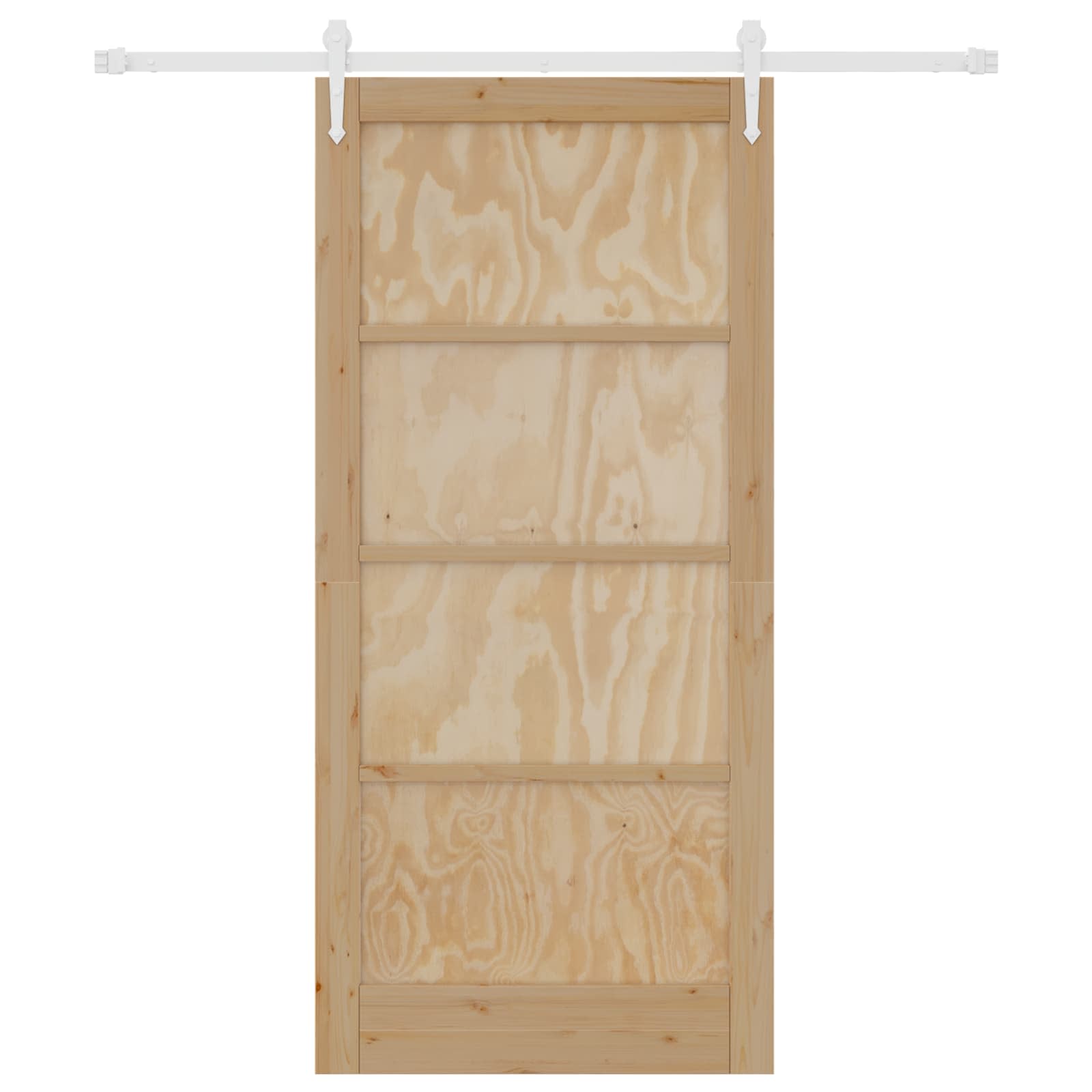 Drsna vrata ORKDAL 93 x 202 cm Inženirski les Naravna in bela
