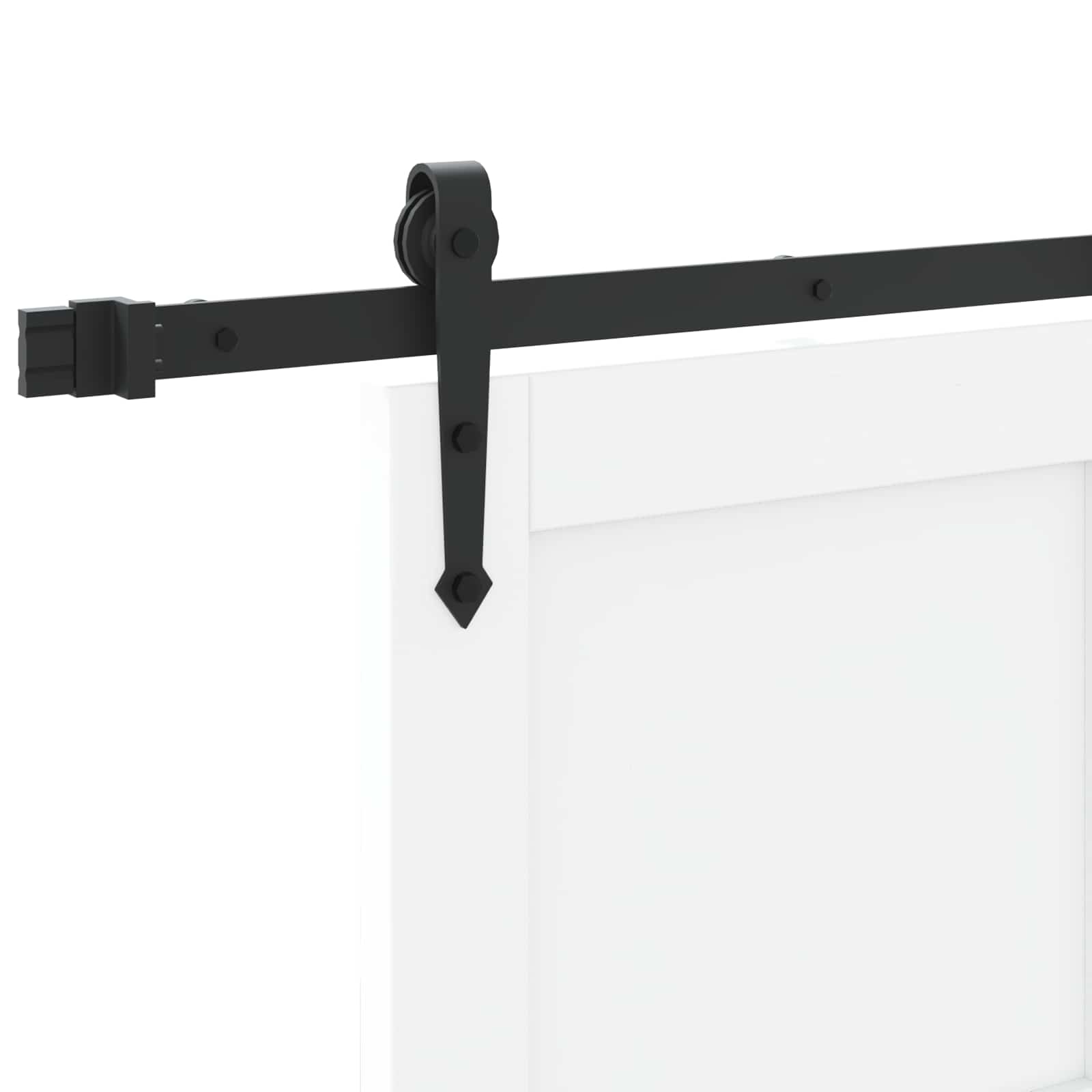 Drsna vrata ORKDAL 73,5 x 211 cm Inženirski les Bela in črna