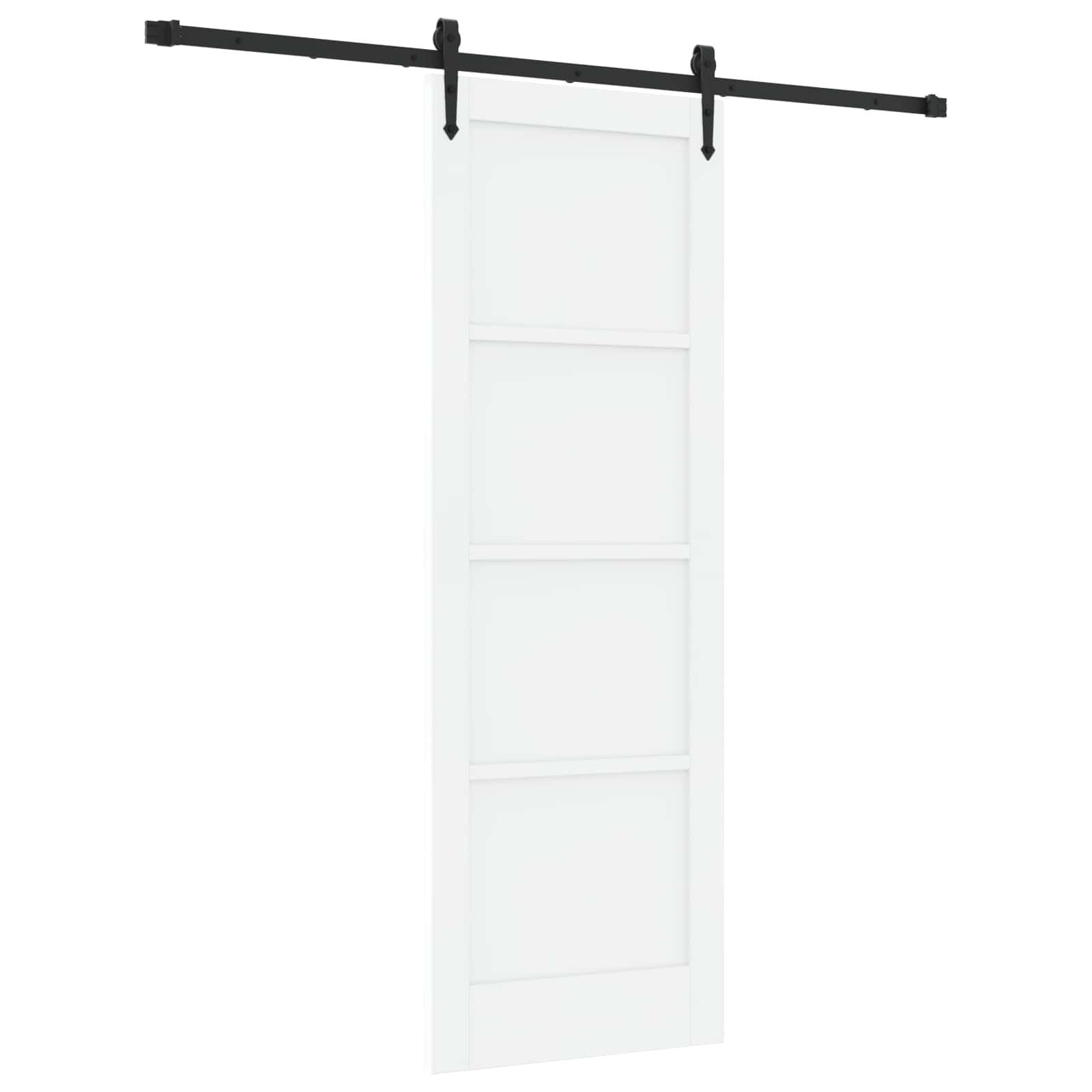 Drsna vrata ORKDAL 73,5 x 211 cm Inženirski les Bela in črna