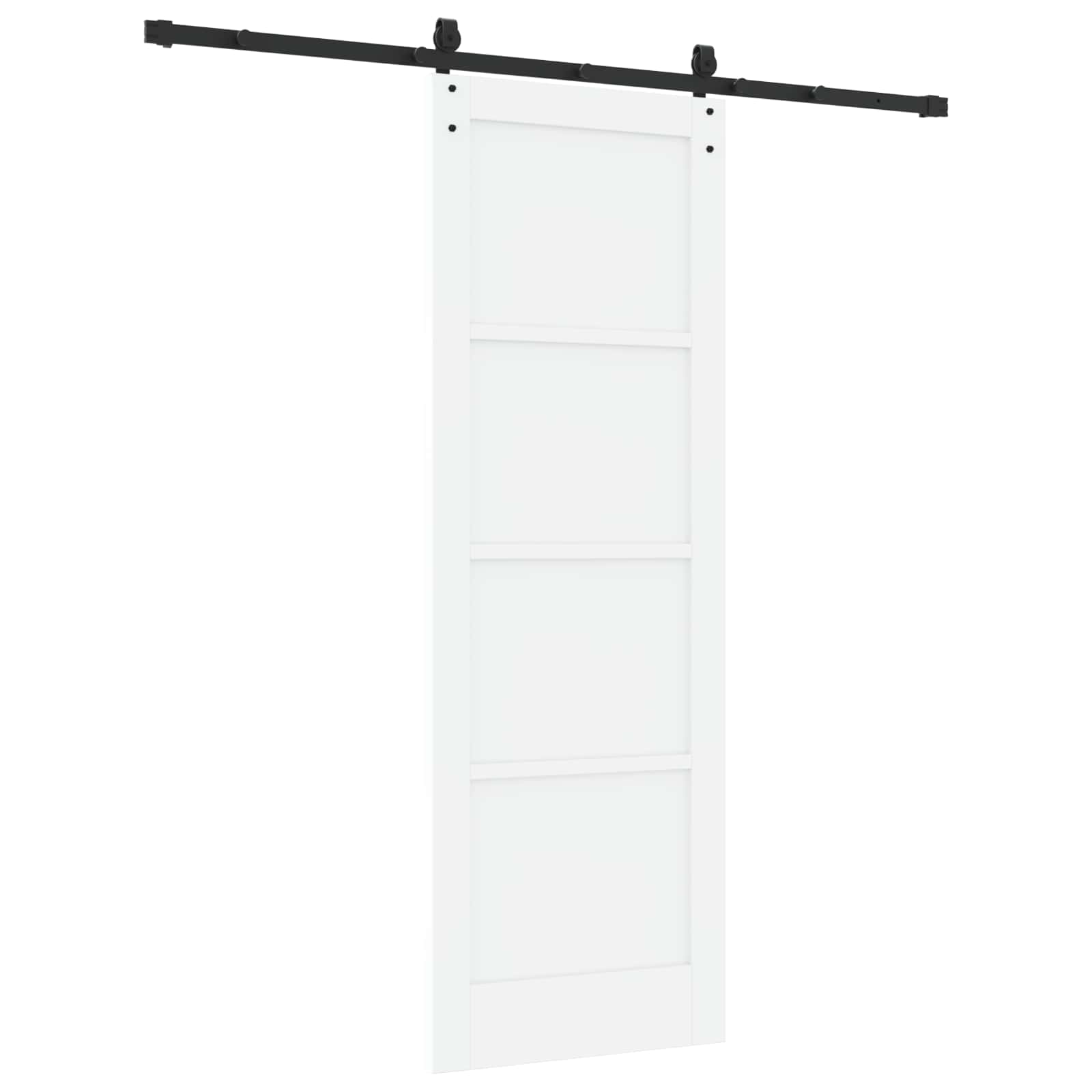 Drsna vrata ORKDAL 73,5 x 211 cm Inženirski les Bela in črna
