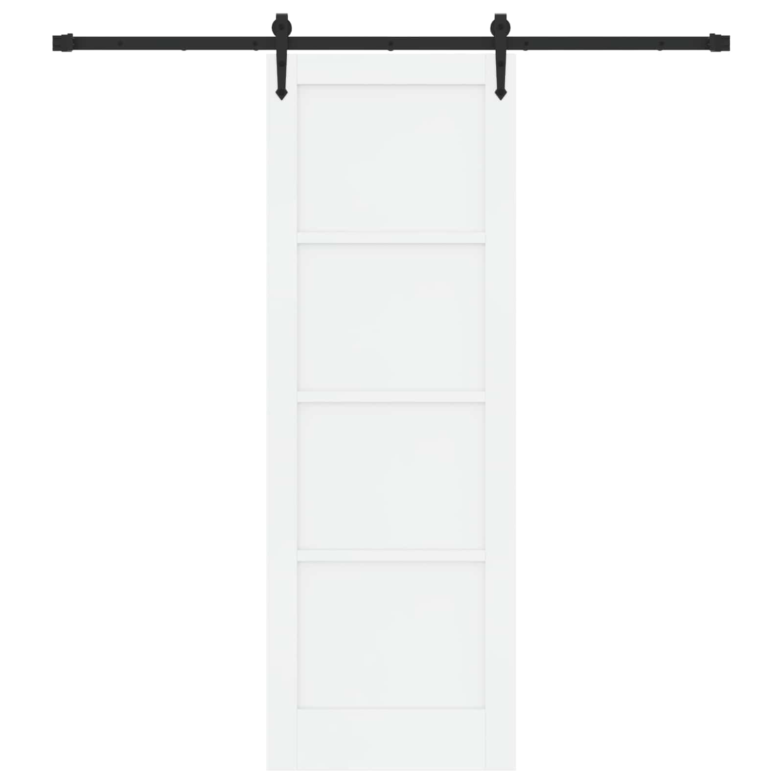 Drsna vrata ORKDAL 73,5 x 211 cm Inženirski les Bela in črna