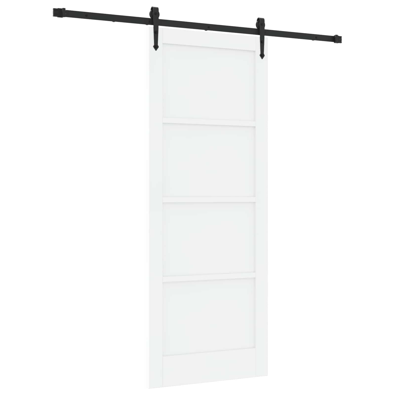 Drsna vrata ORKDAL 83 x 211 cm Inženirski les Bela in črna