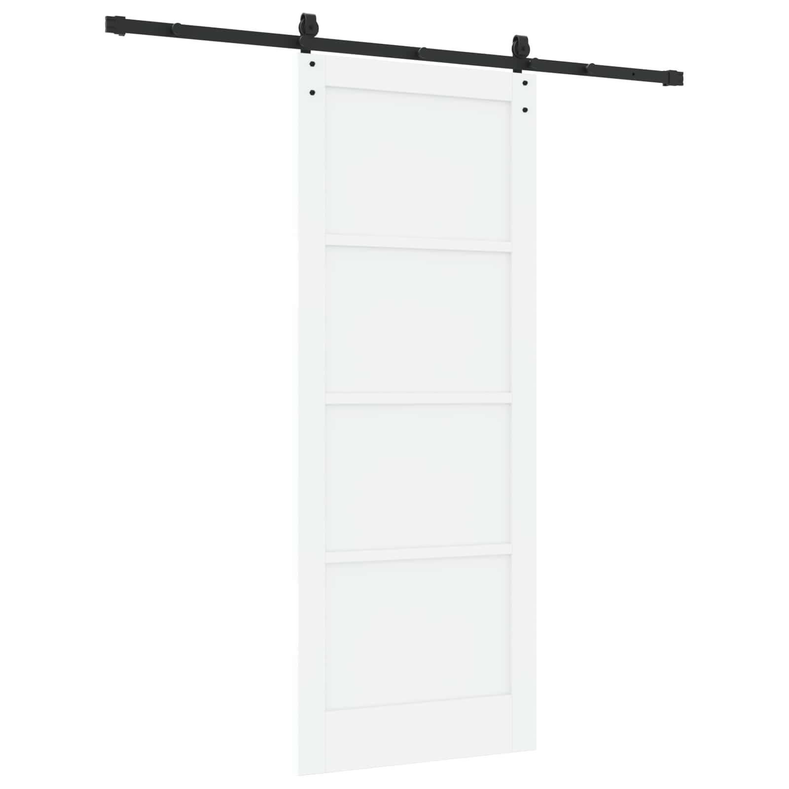 Drsna vrata ORKDAL 83 x 211 cm Inženirski les Bela in črna