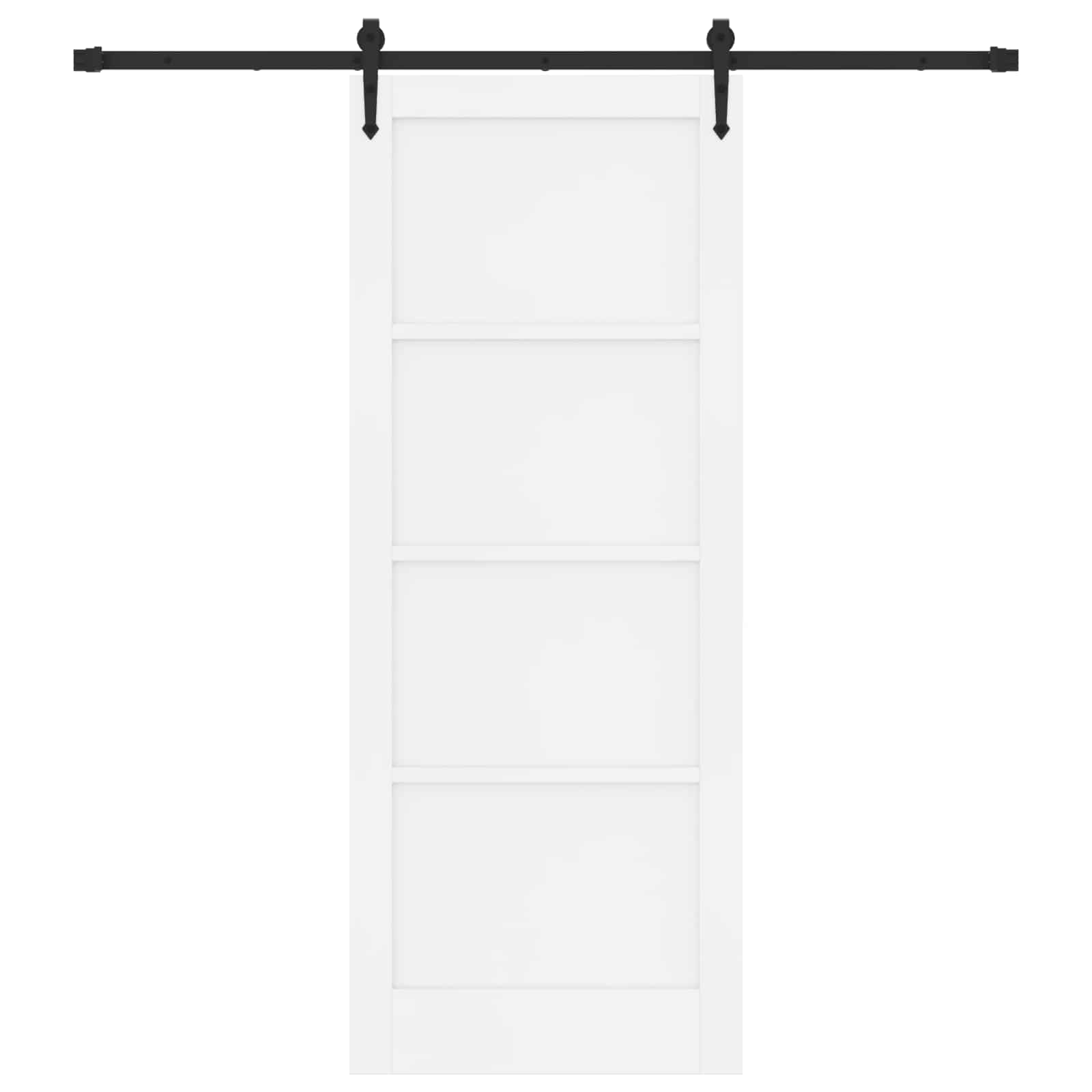 Drsna vrata ORKDAL 83 x 211 cm Inženirski les Bela in črna