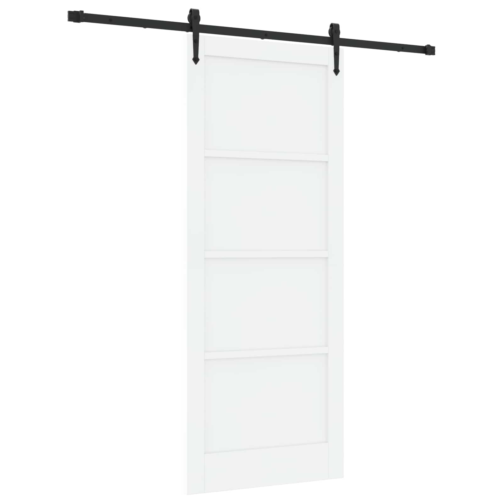 Drsna vrata ORKDAL 86 x 211 cm Inženirski les Bela in črna