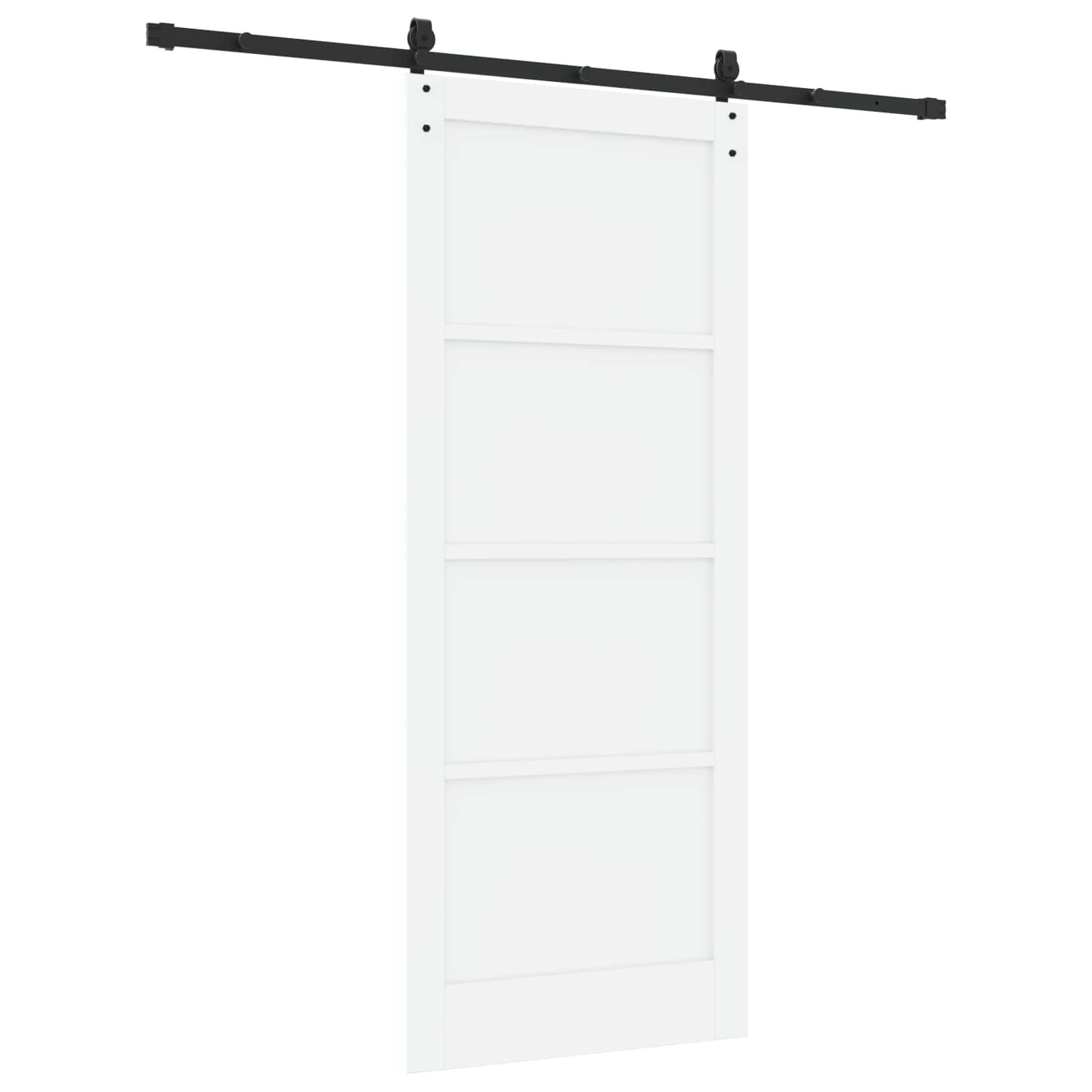 Drsna vrata ORKDAL 86 x 211 cm Inženirski les Bela in črna