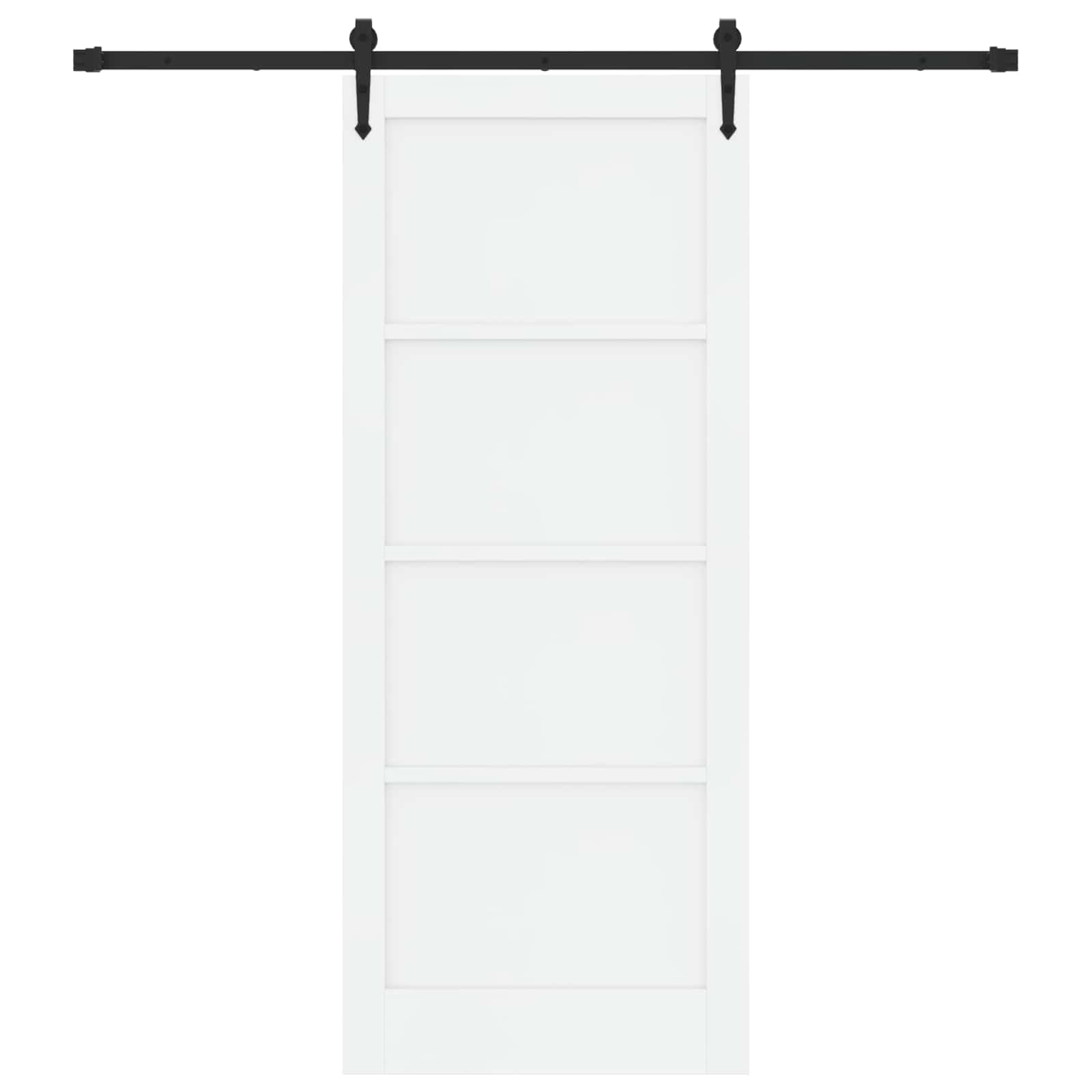 Drsna vrata ORKDAL 86 x 211 cm Inženirski les Bela in črna