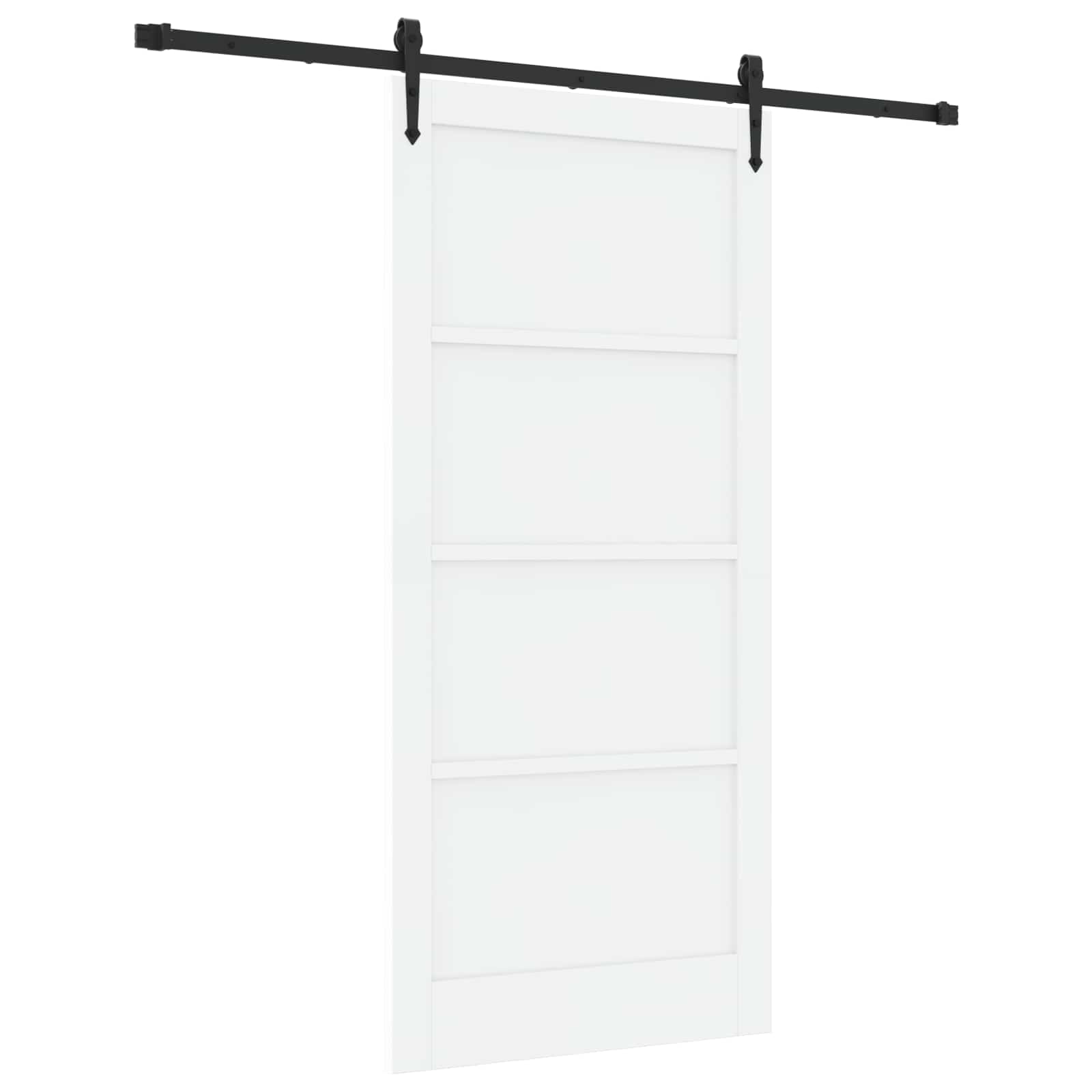 Drsna vrata ORKDAL 93 x 202 cm Inženirski les Bela in črna
