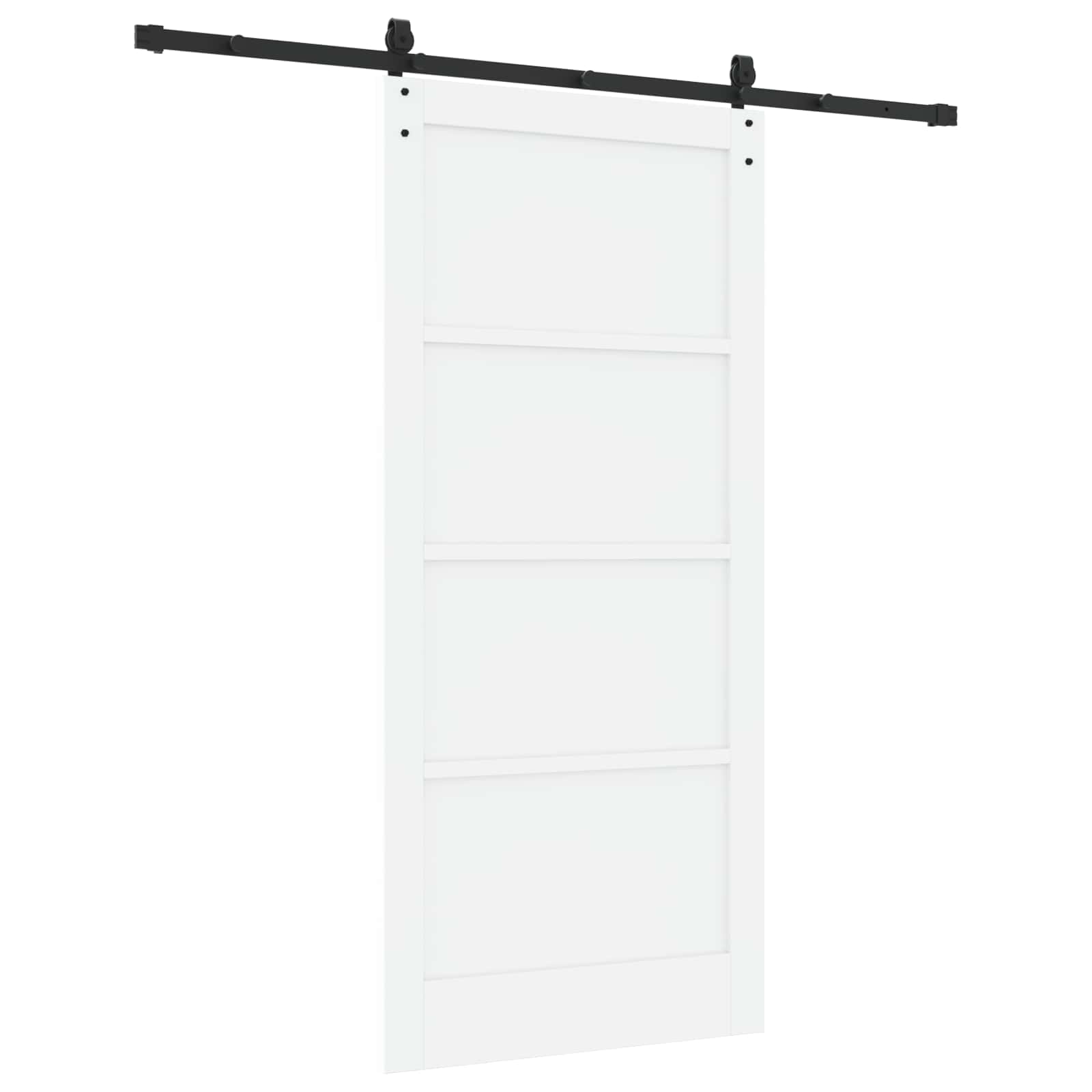 Drsna vrata ORKDAL 93 x 202 cm Inženirski les Bela in črna