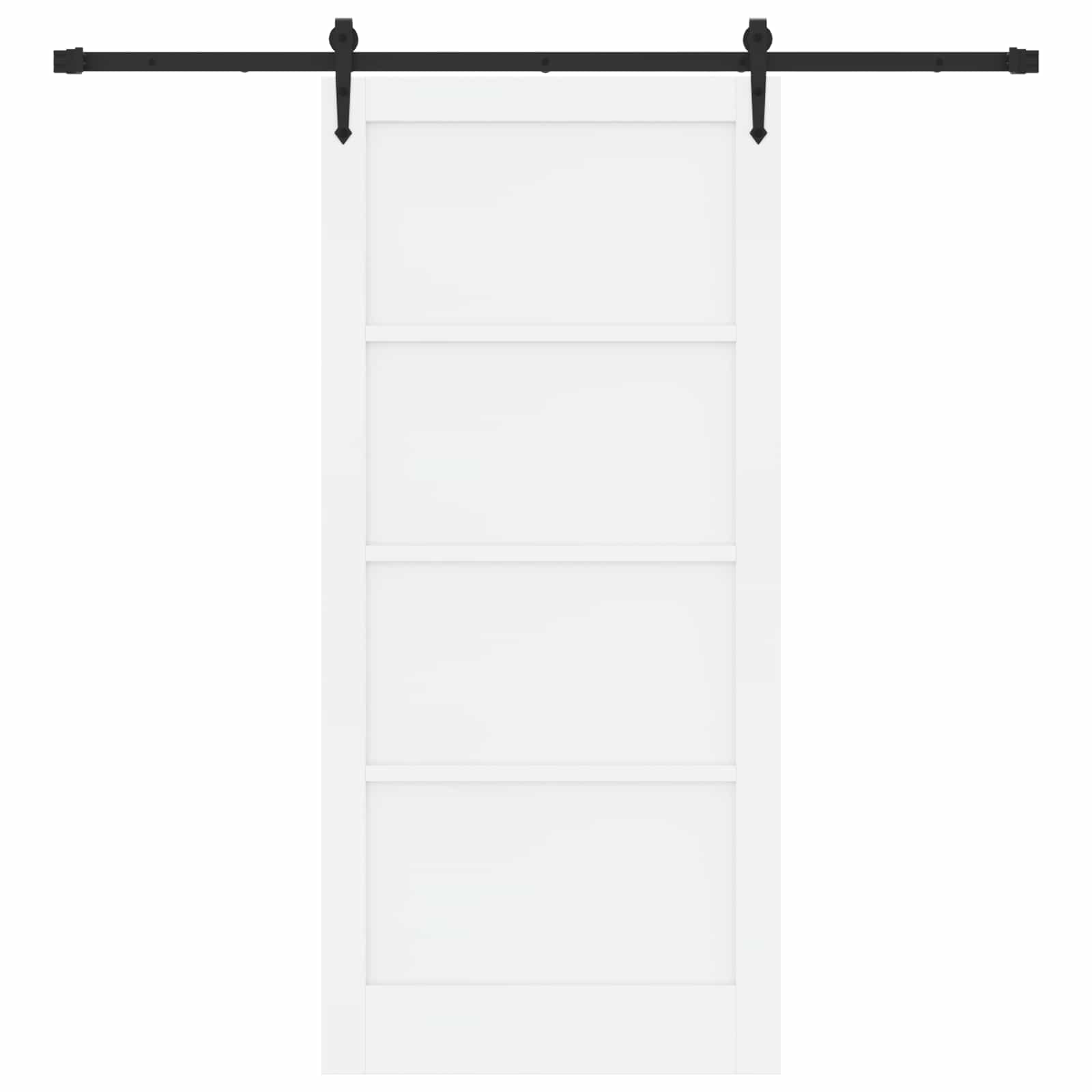 Drsna vrata ORKDAL 93 x 202 cm Inženirski les Bela in črna