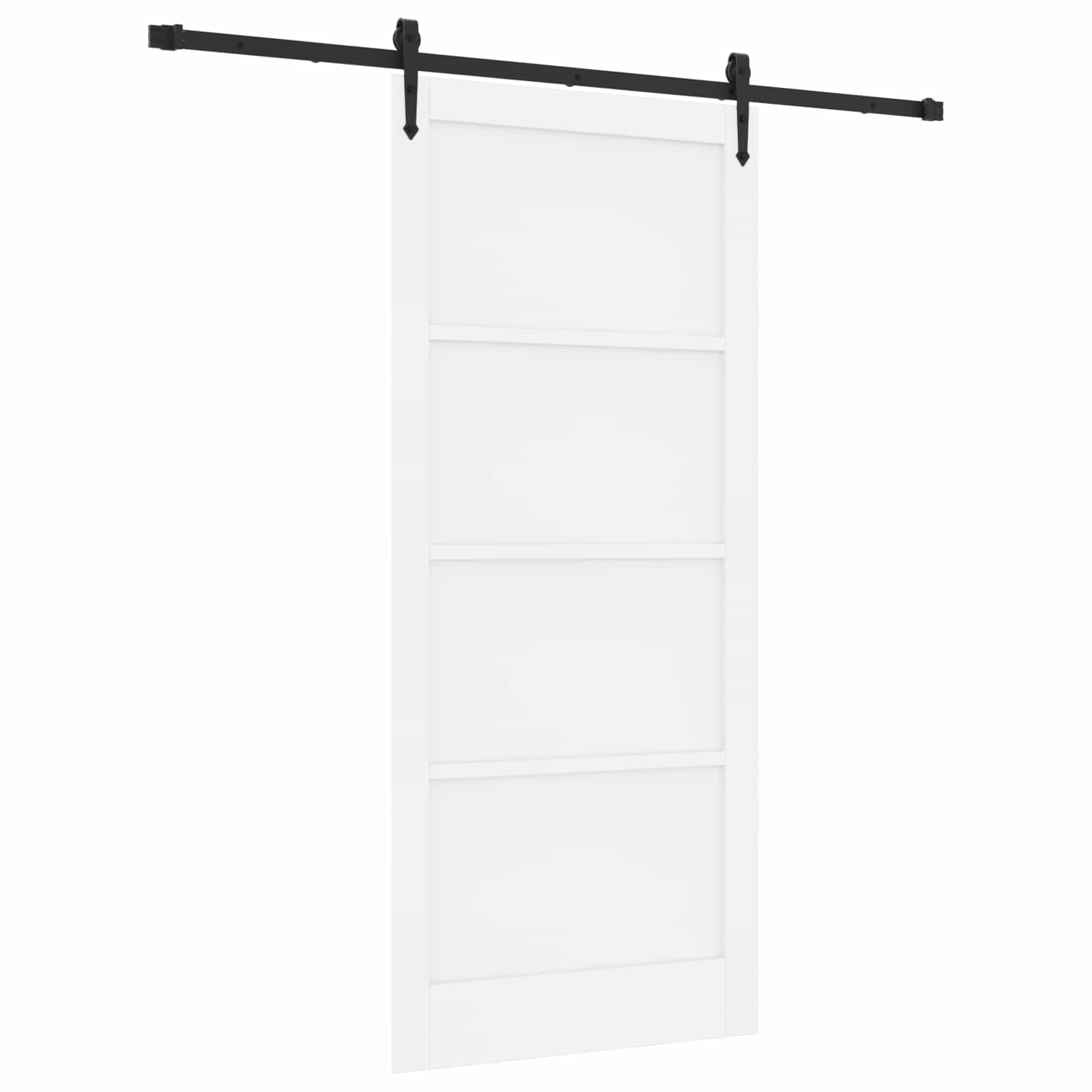 Drsna vrata ORKDAL 93 x 211 cm Inženirski les Bela in črna