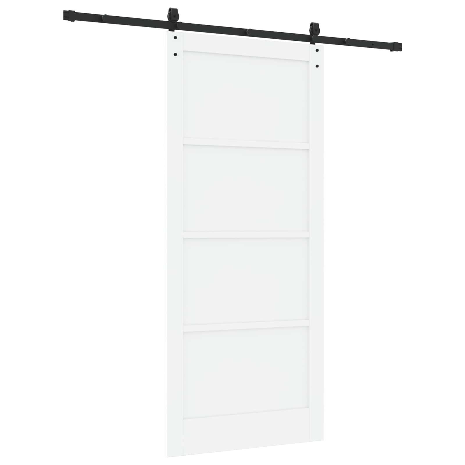 Drsna vrata ORKDAL 93 x 211 cm Inženirski les Bela in črna