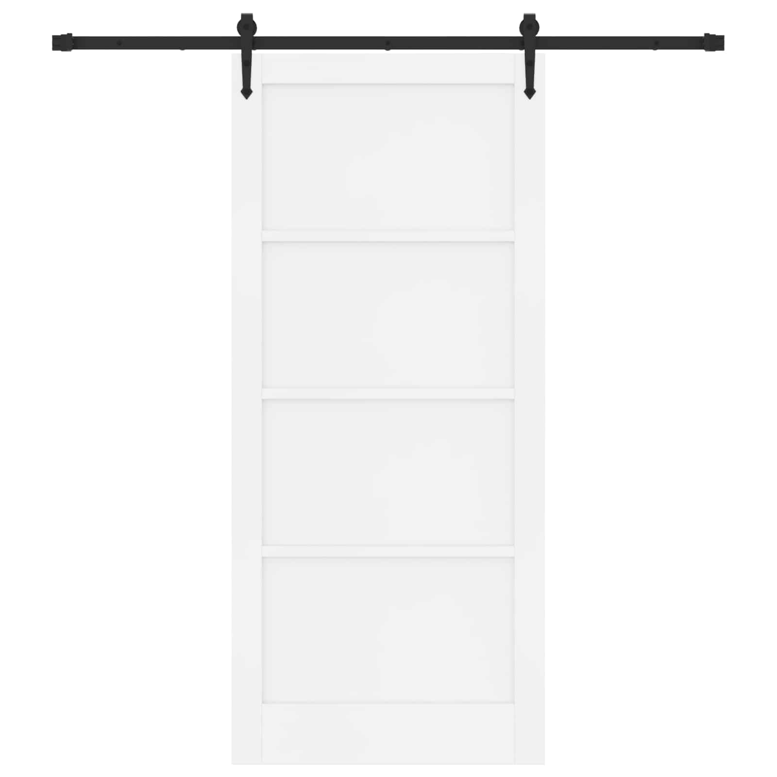 Drsna vrata ORKDAL 93 x 211 cm Inženirski les Bela in črna