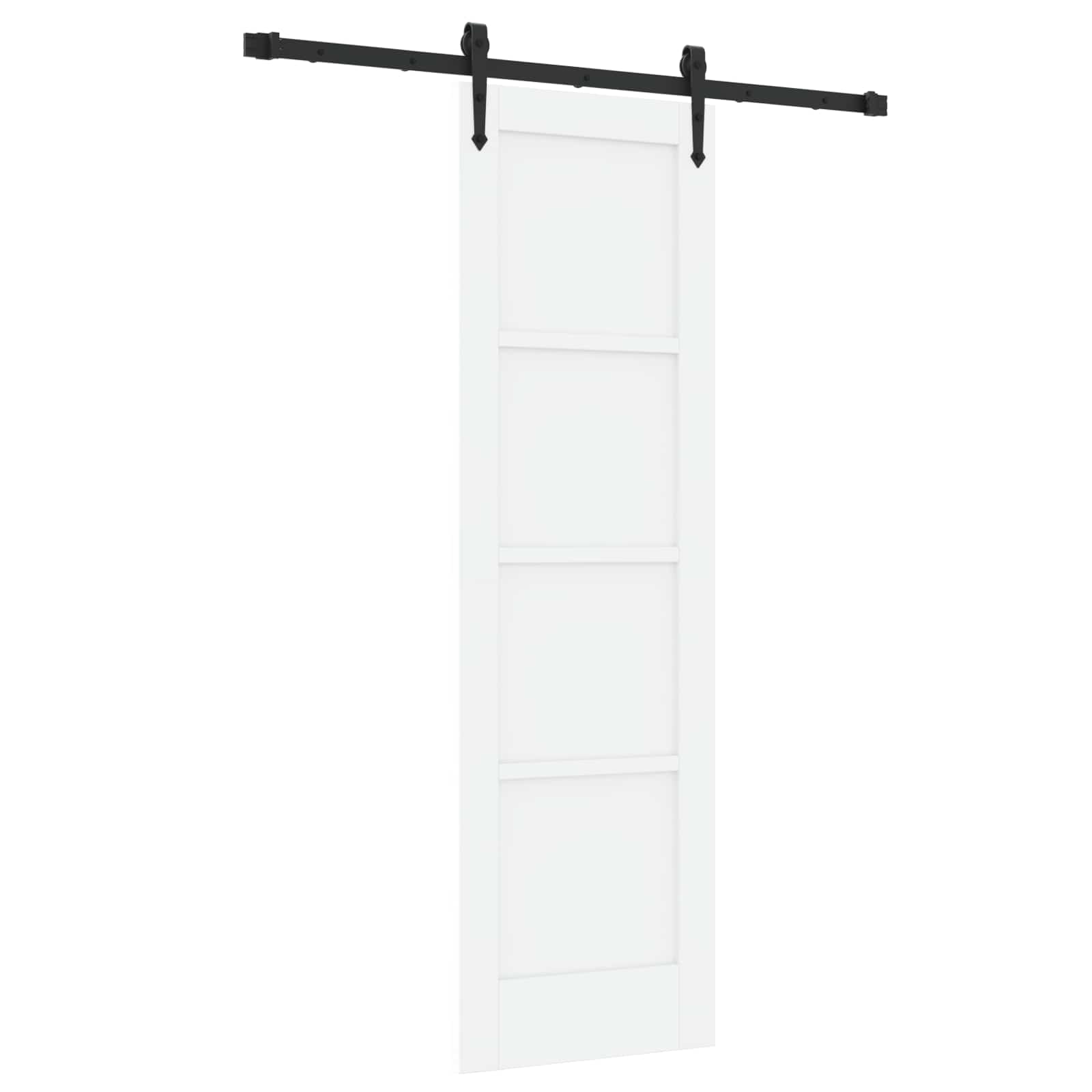 Drsna vrata ORKDAL 61 x 198,5 cm Inženirski les Bela in črna