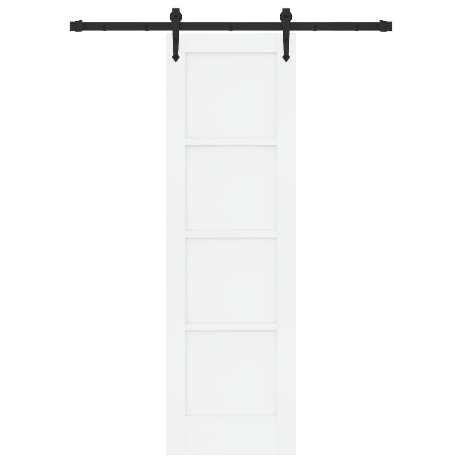 Drsna vrata ORKDAL 61 x 198,5 cm Inženirski les Bela in črna