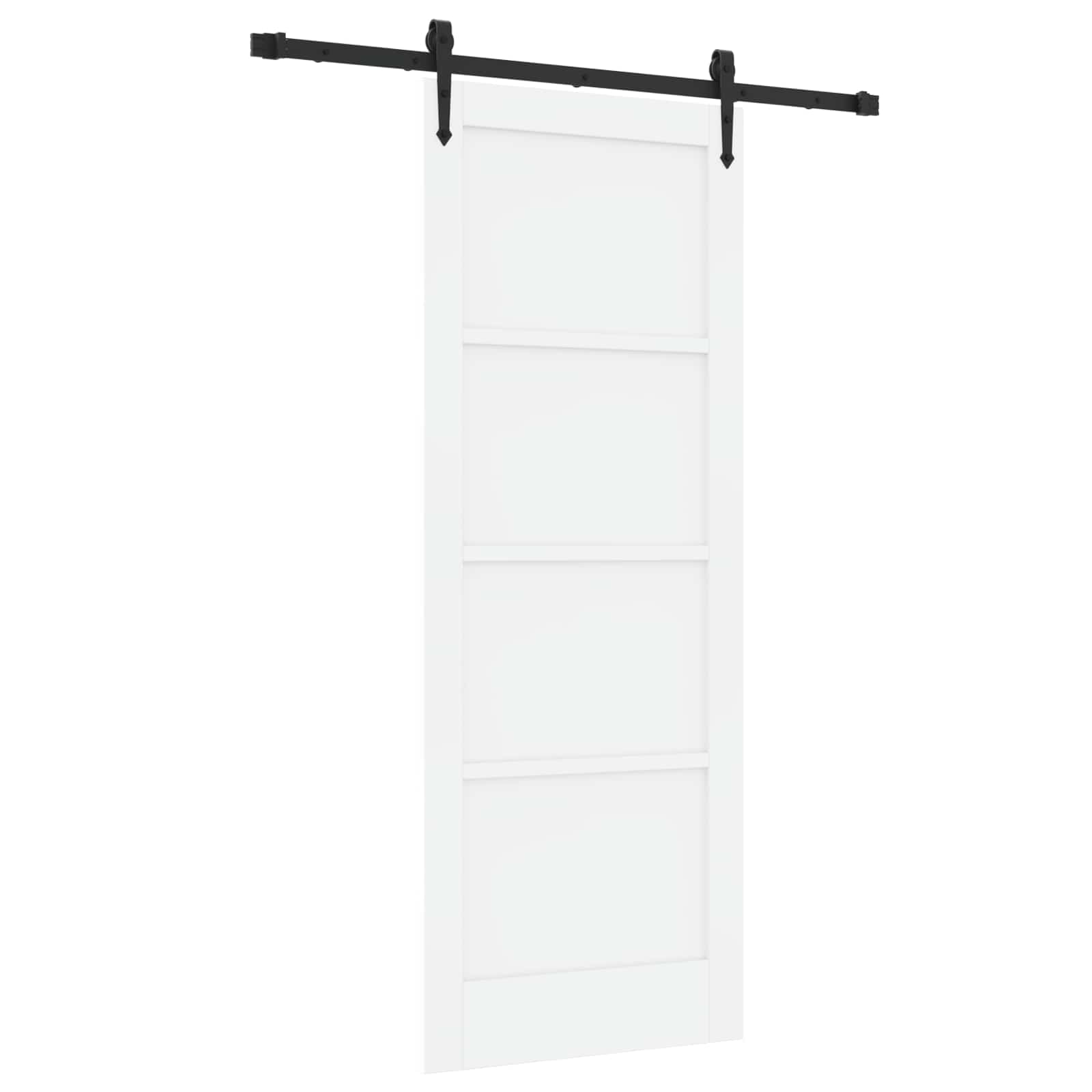 Drsna vrata ORKDAL 78 x 202 cm Inženirski les Bela in črna
